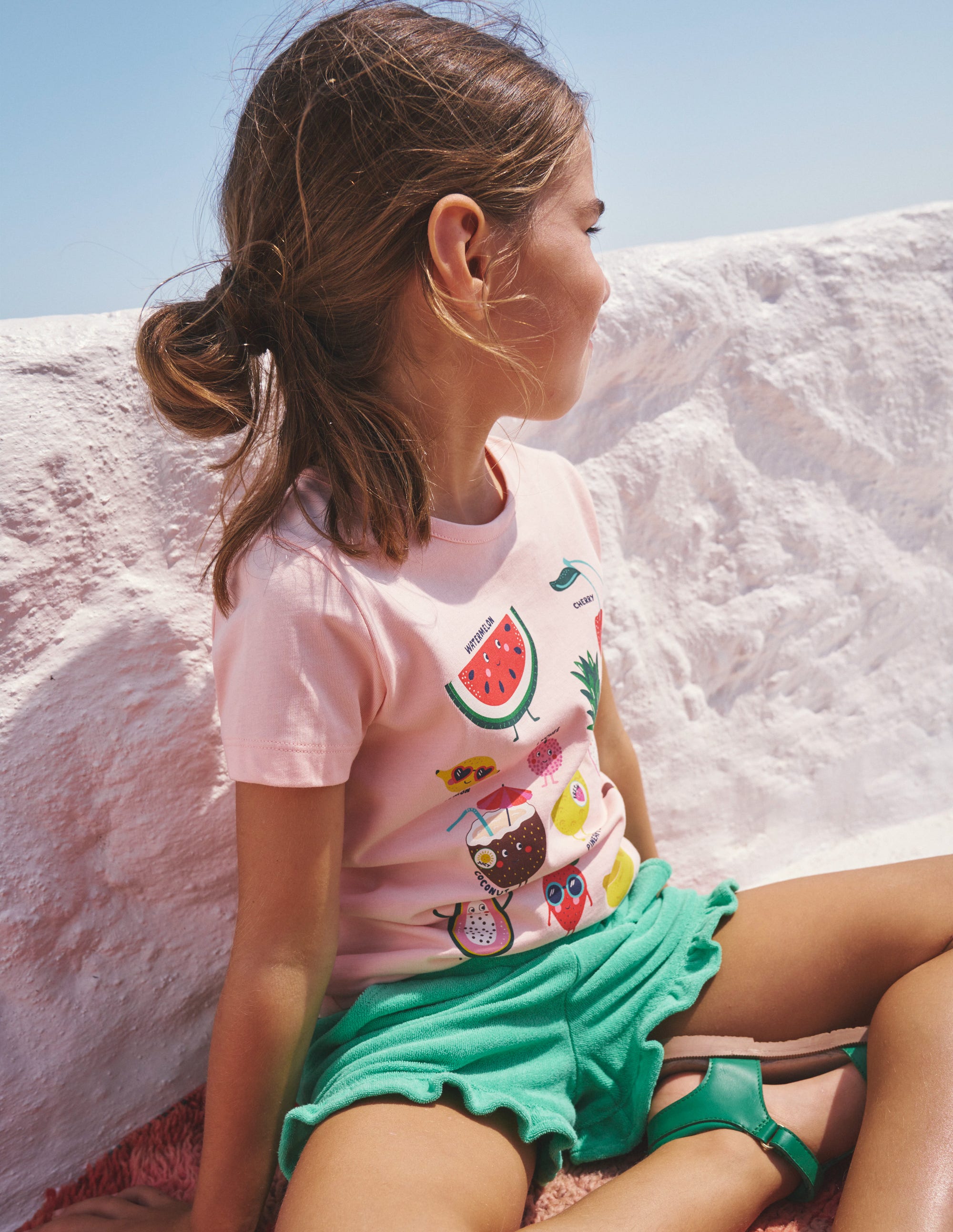 Printed Graphic T-Shirt-Provence Dusty Pink Fruit - Image 4
