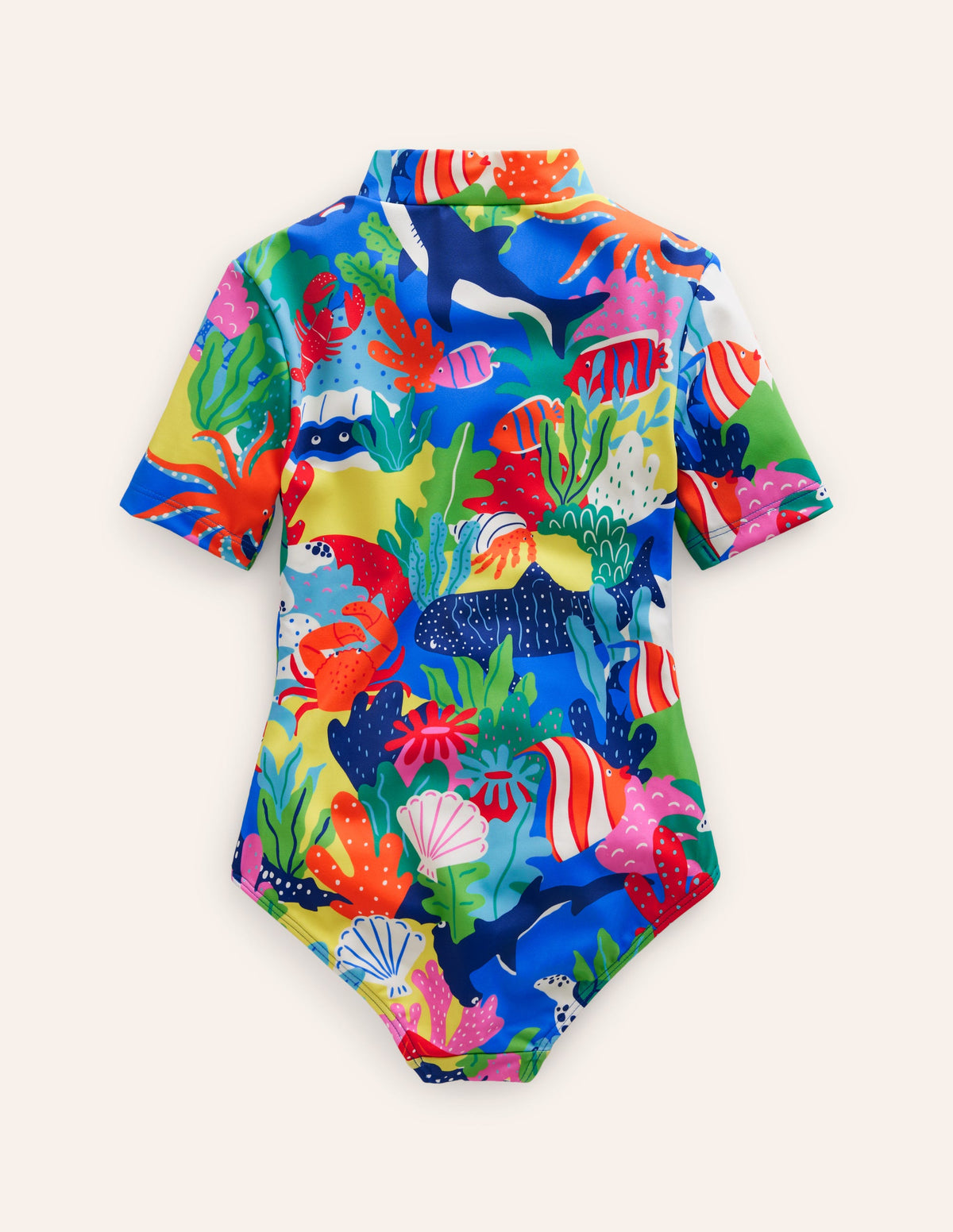Short-sleeved Swimsuit-Multi Rainbow Reef-2