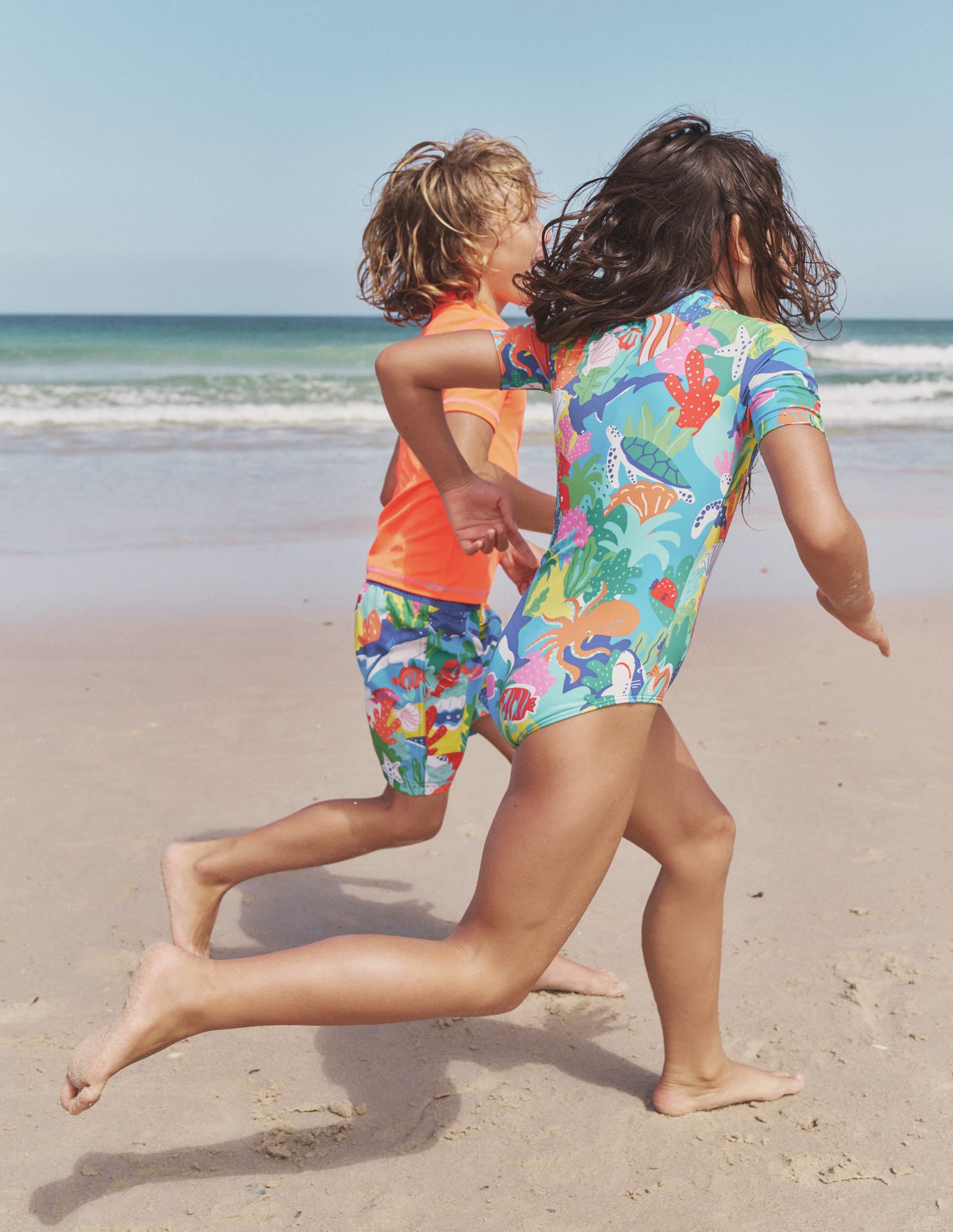 Short-sleeved Swimsuit-Multi Rainbow Reef - Image 4