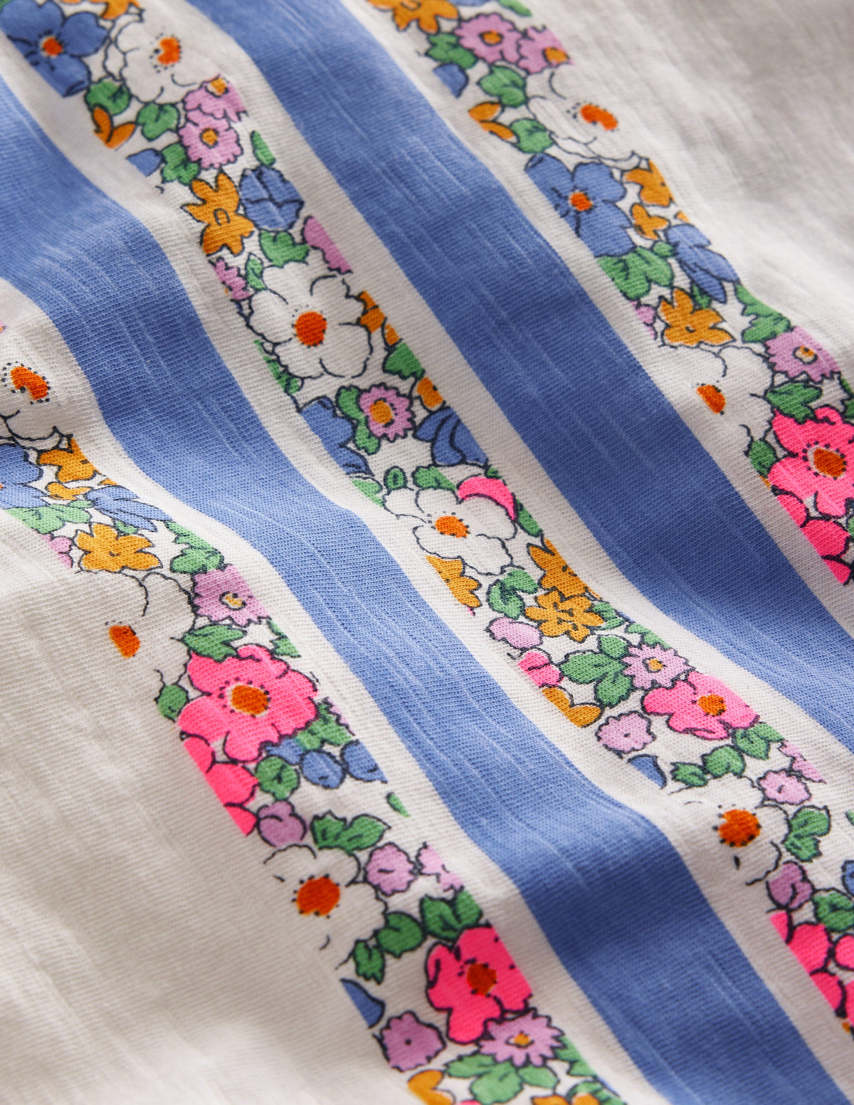 Relaxed T-shirt-Floral Placement Stripe-3