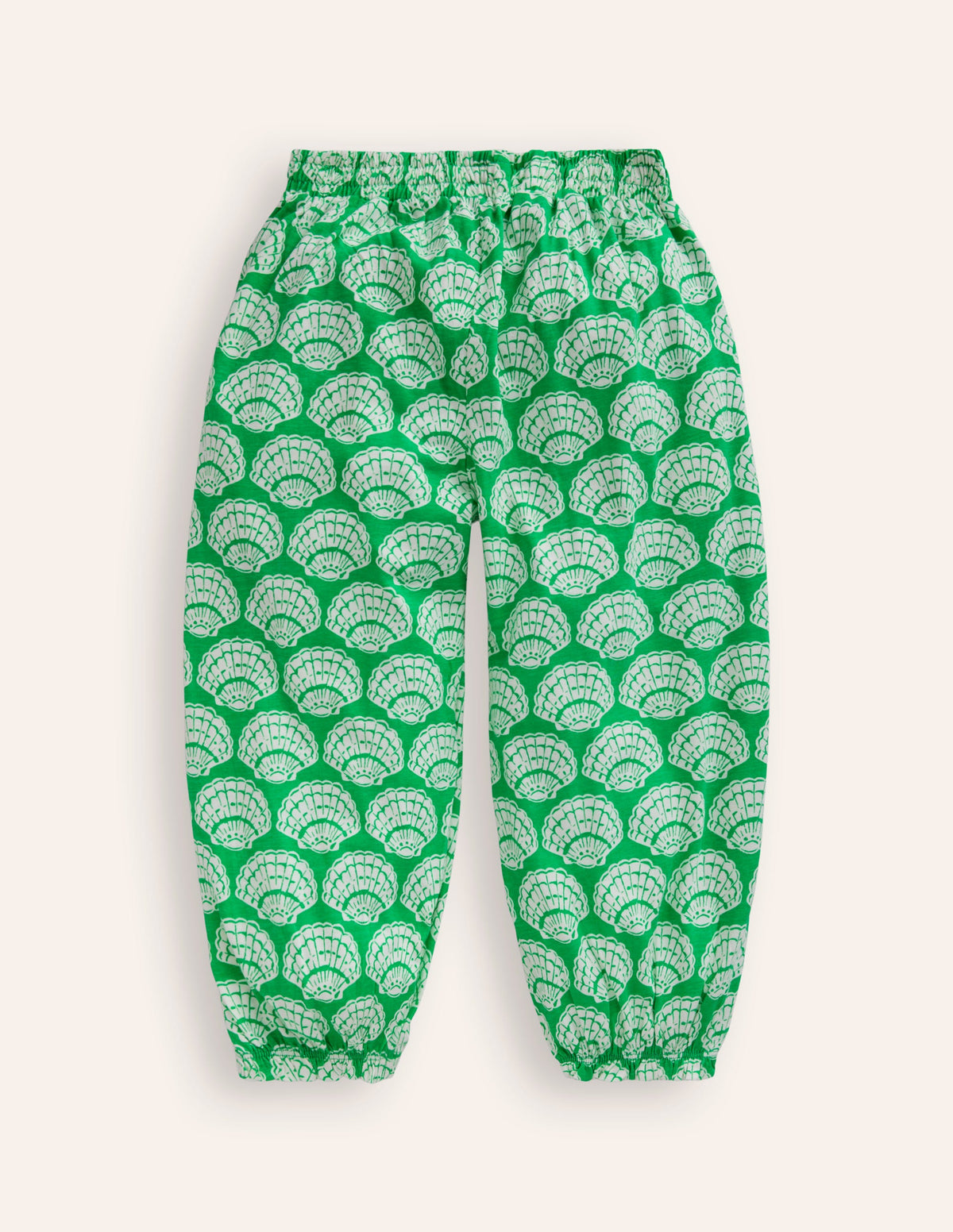 Jersey Harem Trousers-Pea Green Seashells - Image 2