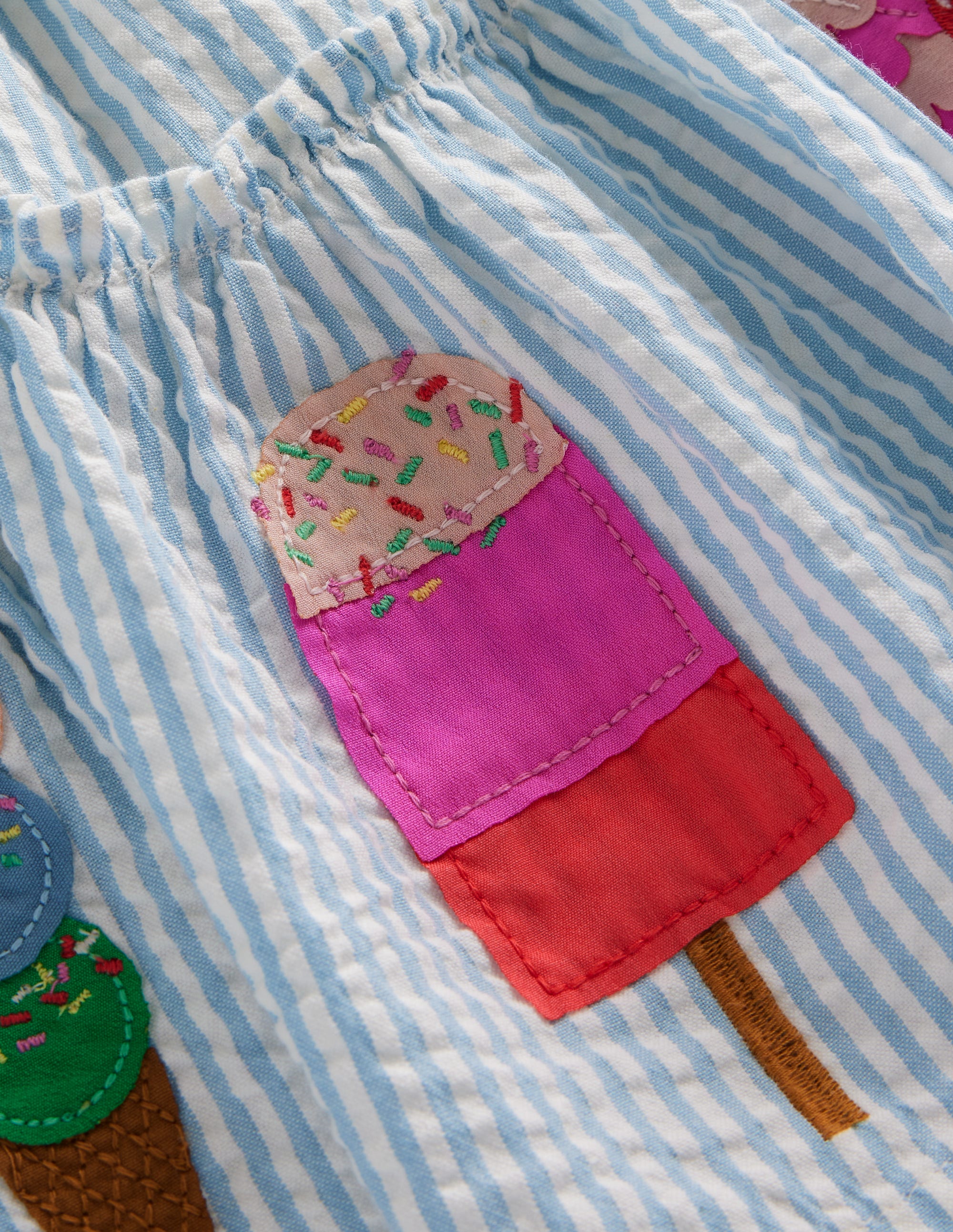 Appliqué Skirt-Blue / Ivory Ice Creams - Image 3