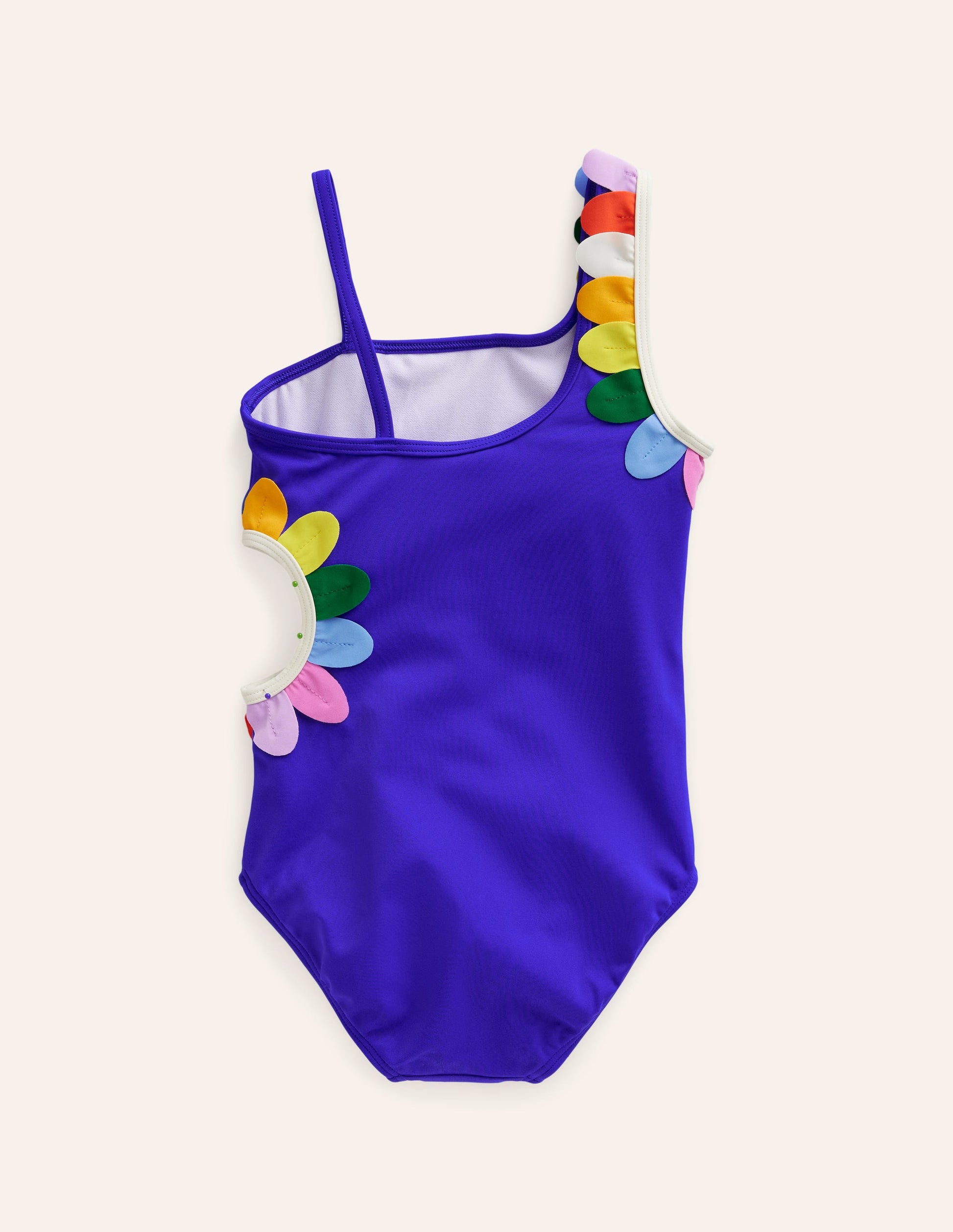 Cut-Out Flower Swimsuit-Blue Heron Multi Daisy-2