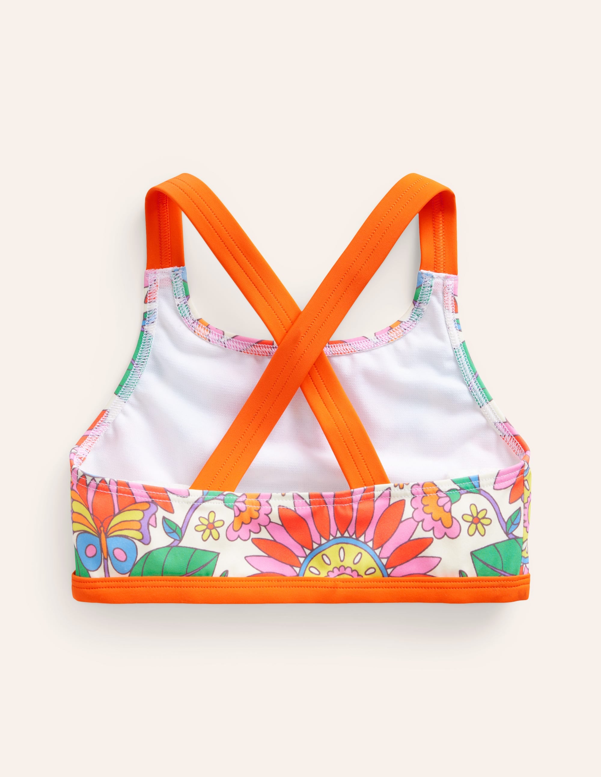 Cross Back Bikini Top-Multi Daisy Vine - Image 2
