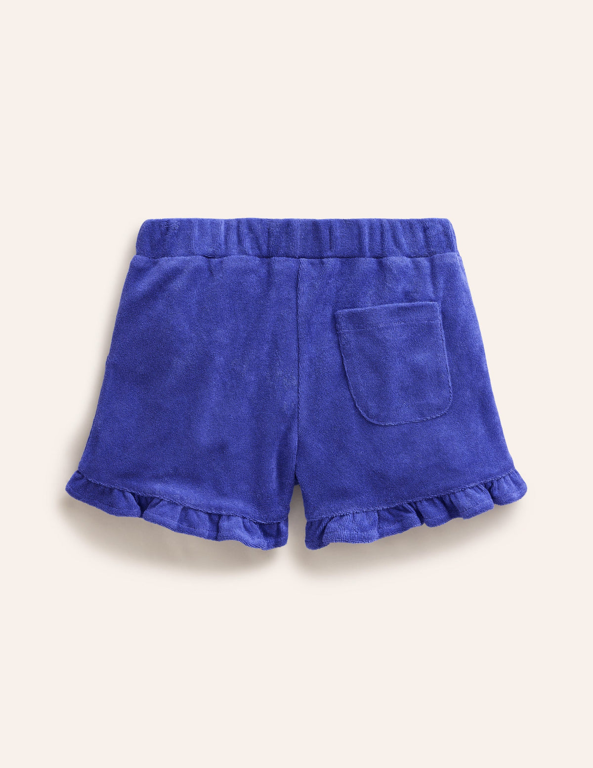 Frill Hem Towelling Shorts-Wisteria Blue - Image 2