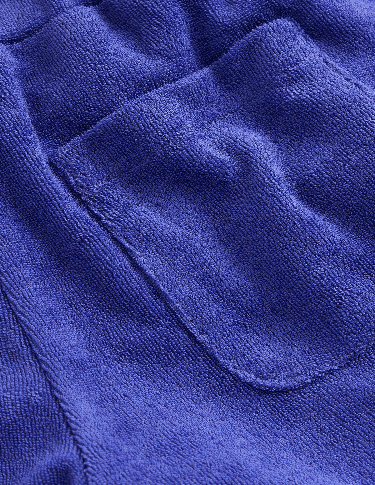 Frill Hem Towelling Shorts-Wisteria Blue-3