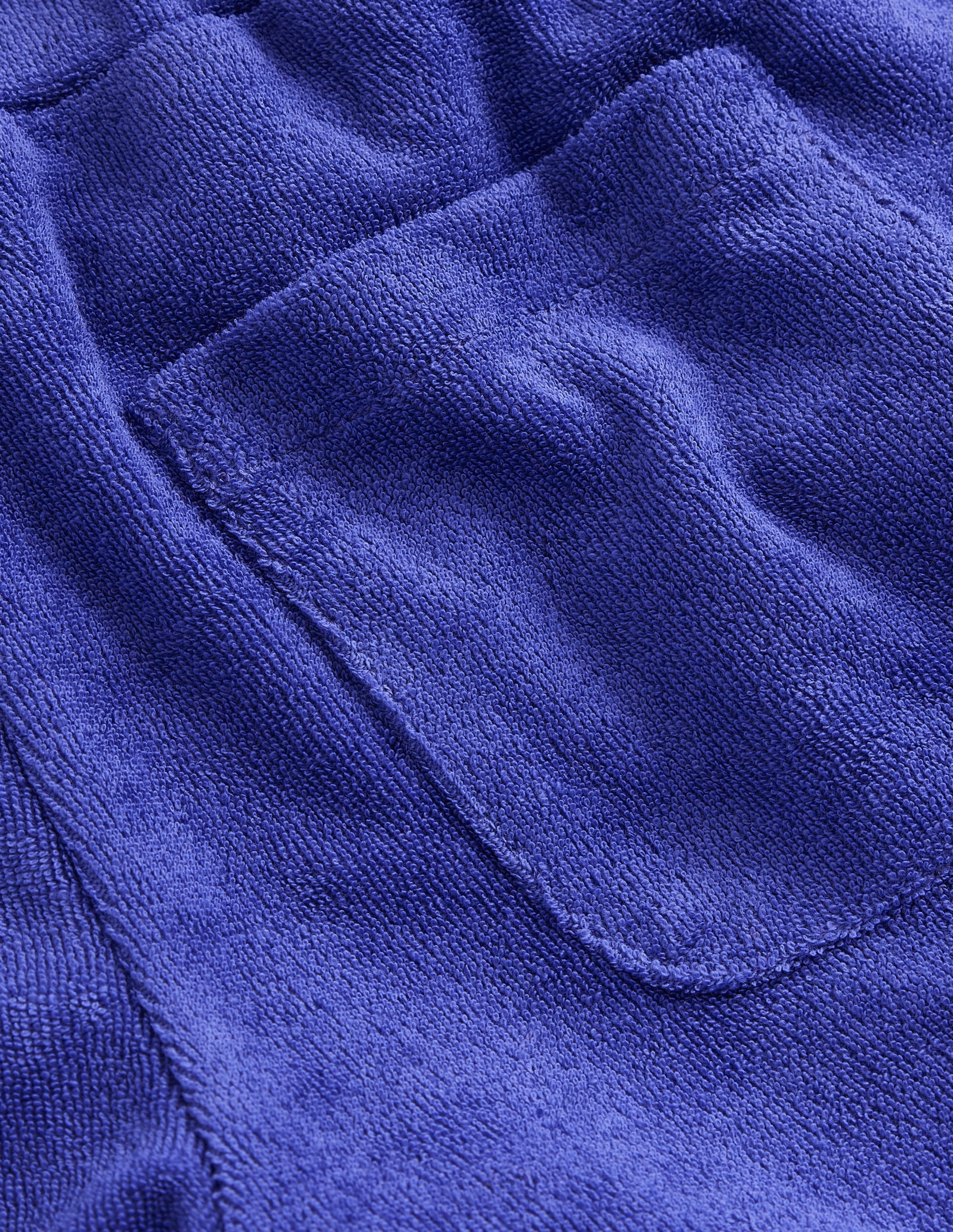 Frill Hem Towelling Shorts-Wisteria Blue - Image 3