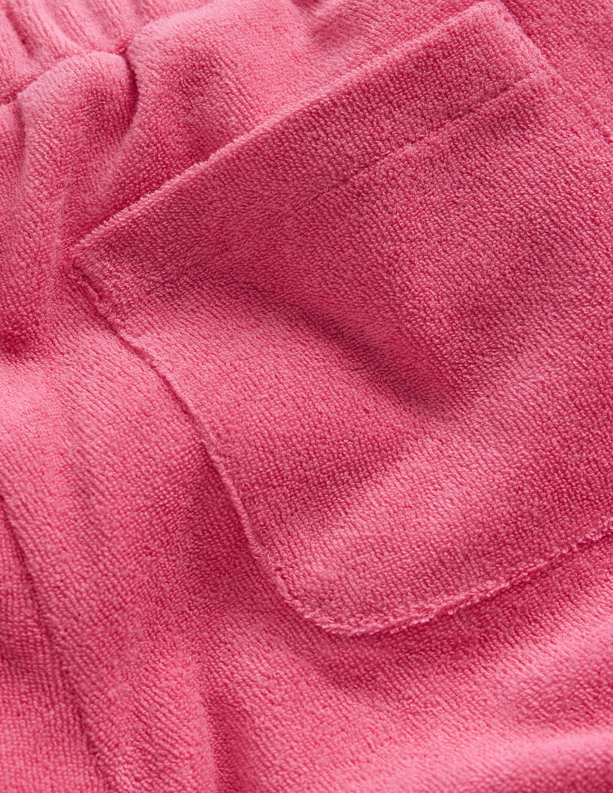 Frill Hem Towelling Shorts-Rose Pink - Image 3