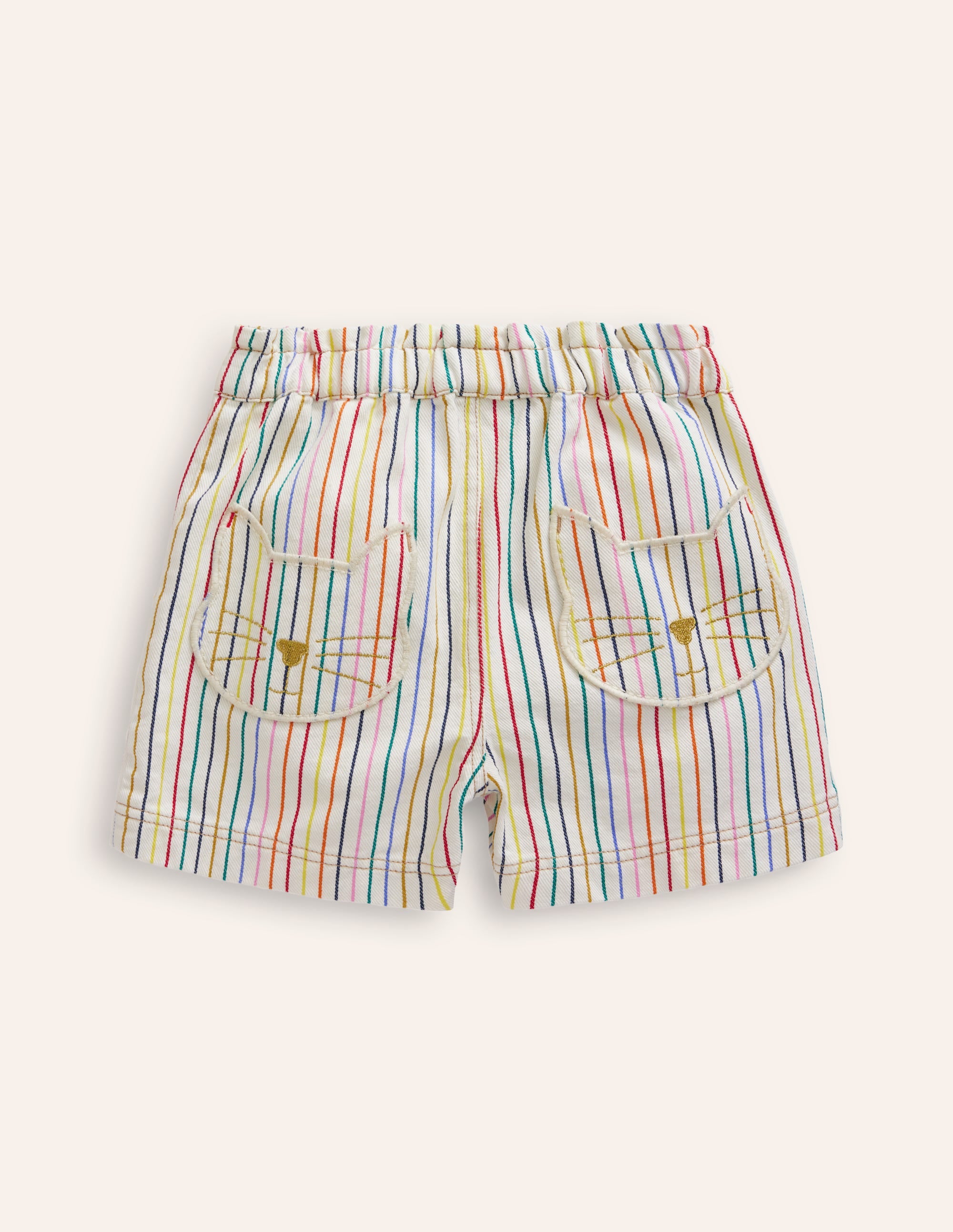 Pull-on Shorts-Ivory Multi Stripe - Image 2