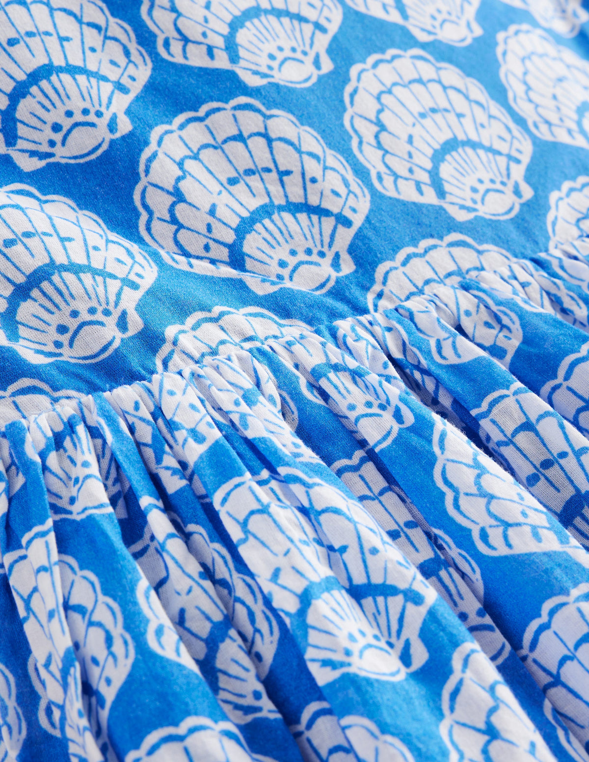 Cross-Back Dress-Blue Seashells - Image 3