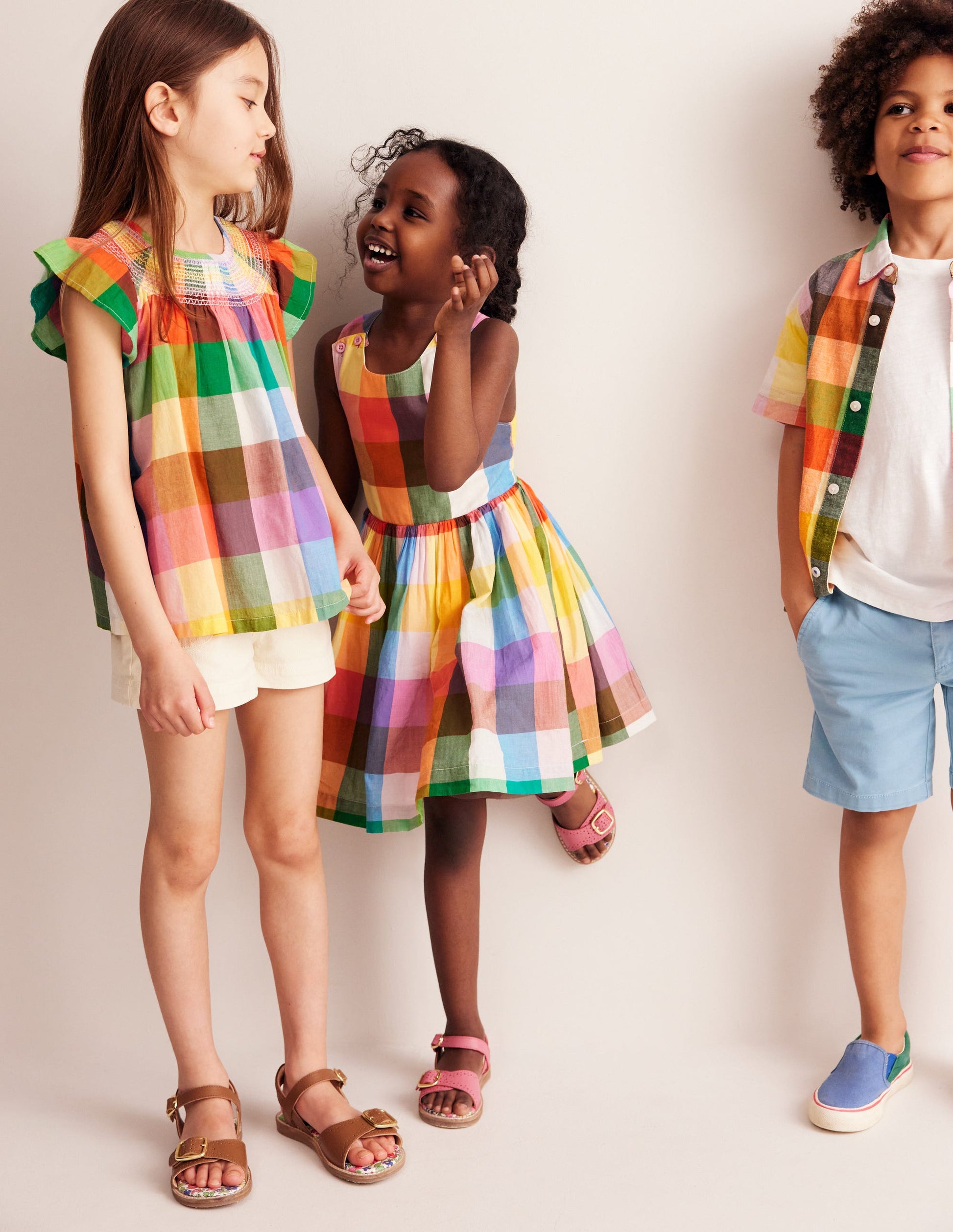 Cross-Back Dress-Bright Neon Multi Gingham-5