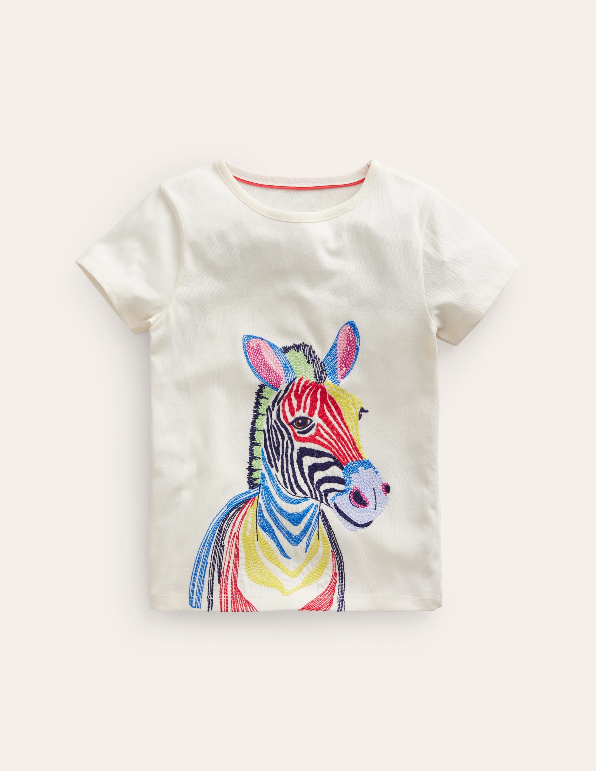 Superstitch Logo T-Shirt-Ivory Multi Zebra - Image 1
