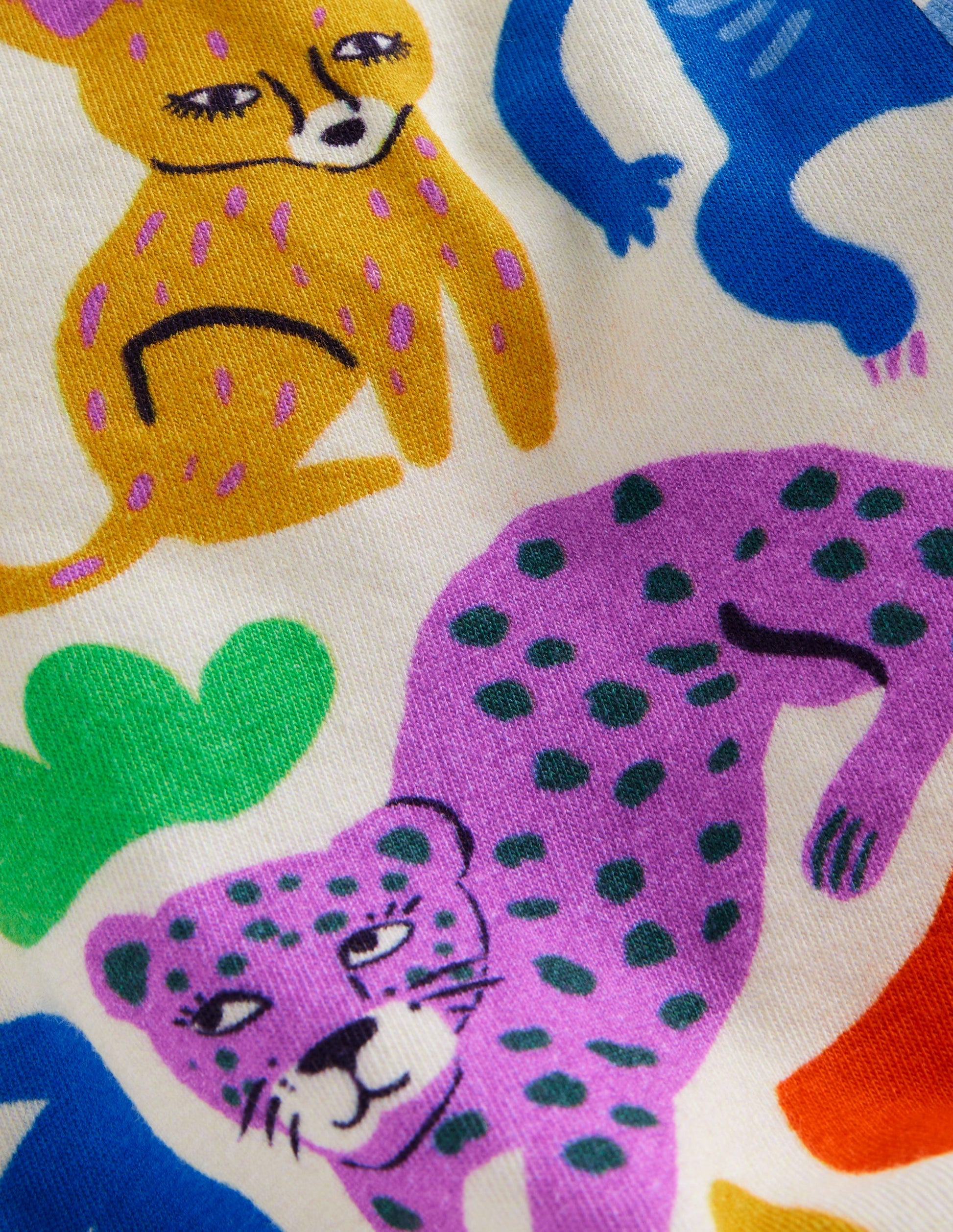 Fun Cropped Leggings-Multi Safari Friends-3