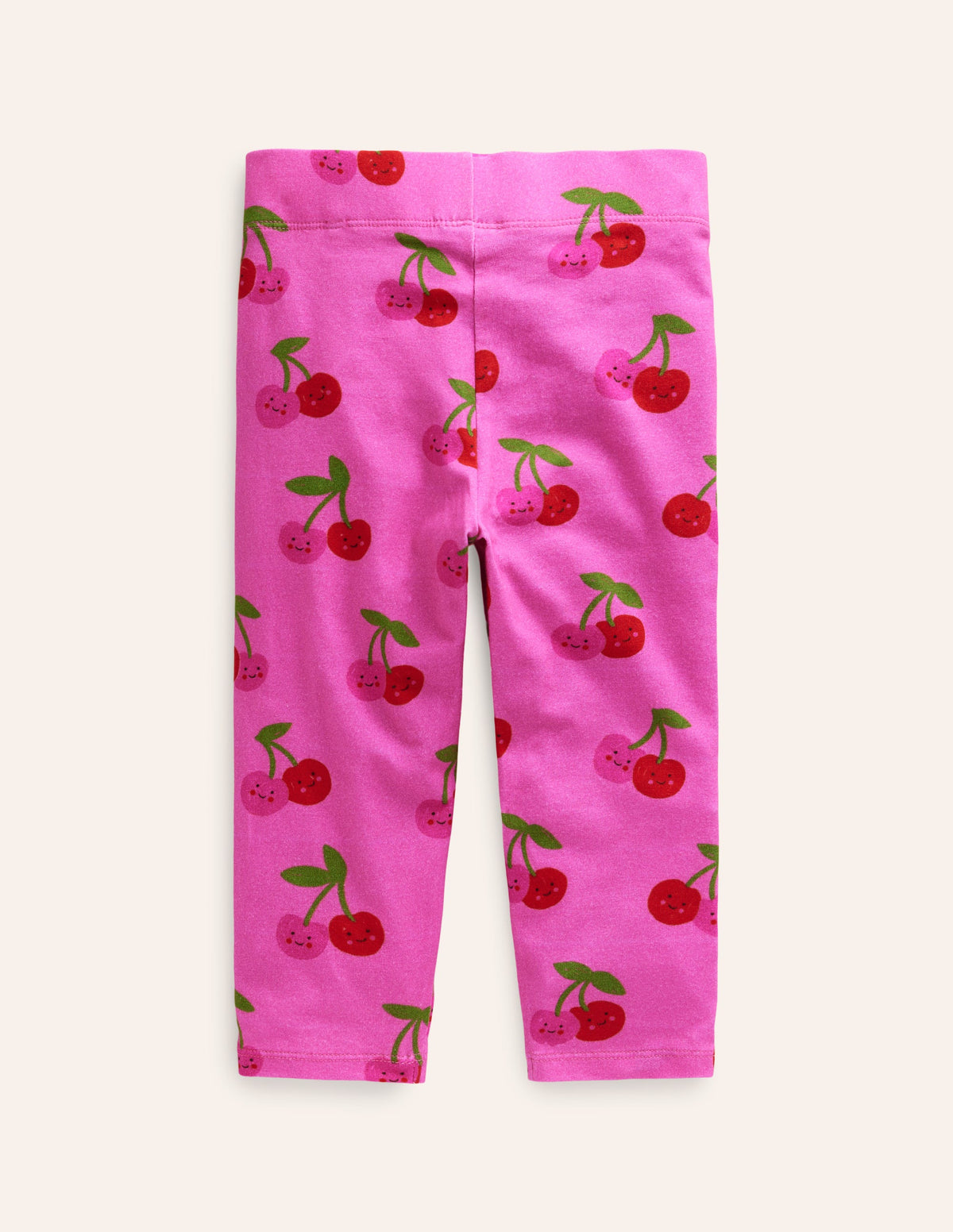 Fun Cropped Leggings-Pink Cherries - Image 2