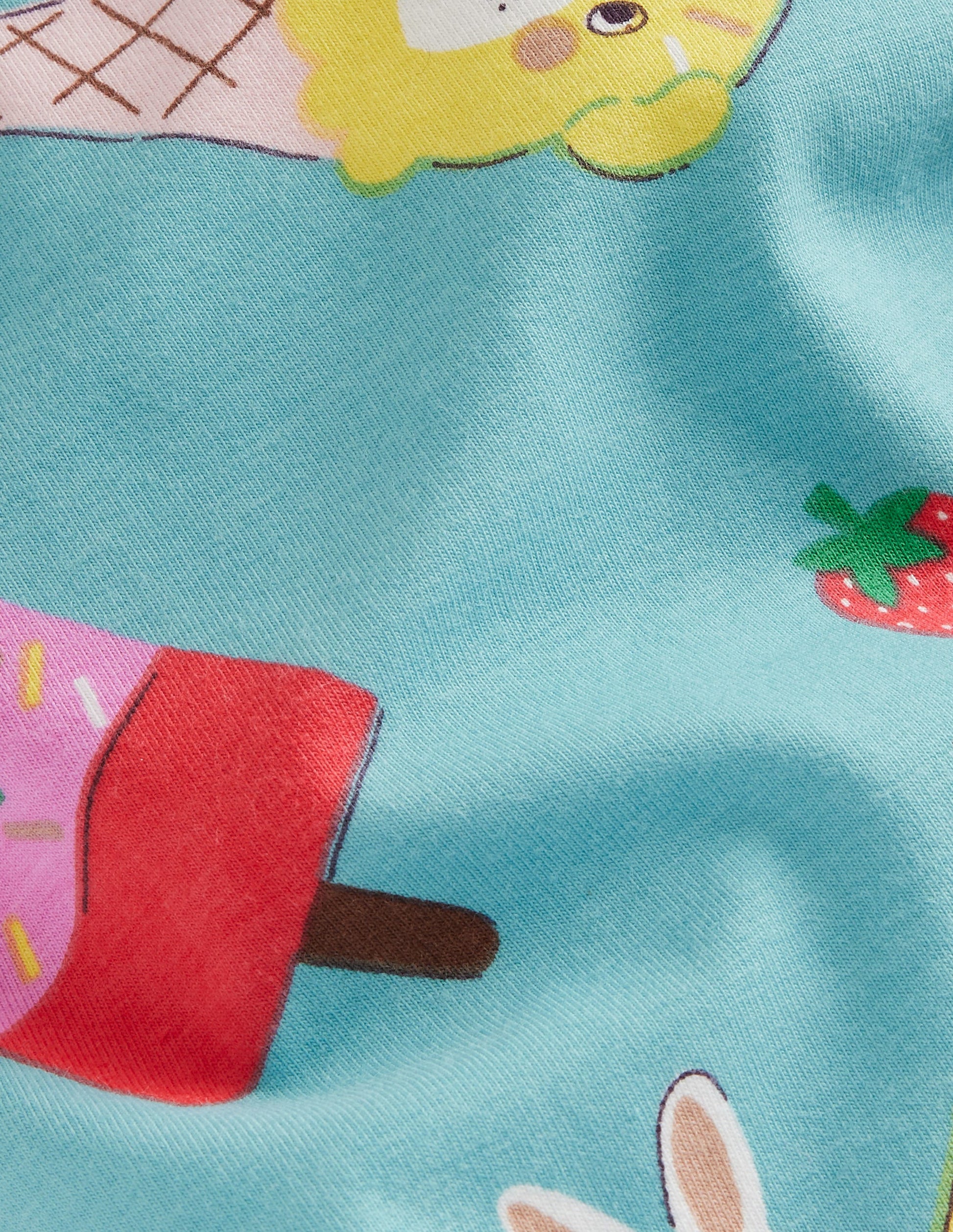 Fun Cropped Leggings-Aqua Sea Ice Creams-3