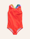 Rainbow Cross-Back Swimsuit-Clementina