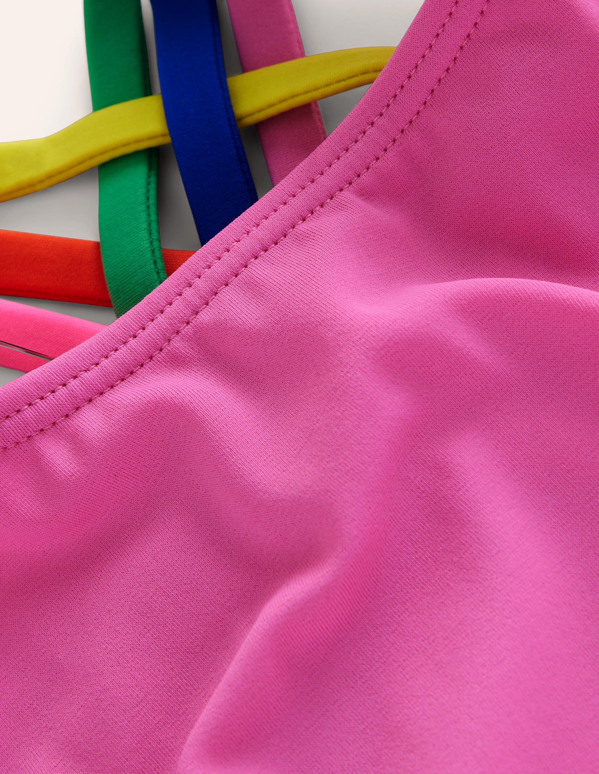 Rainbow Cross-Back Bikini-Strawberry Milkshake Pink - Image 3