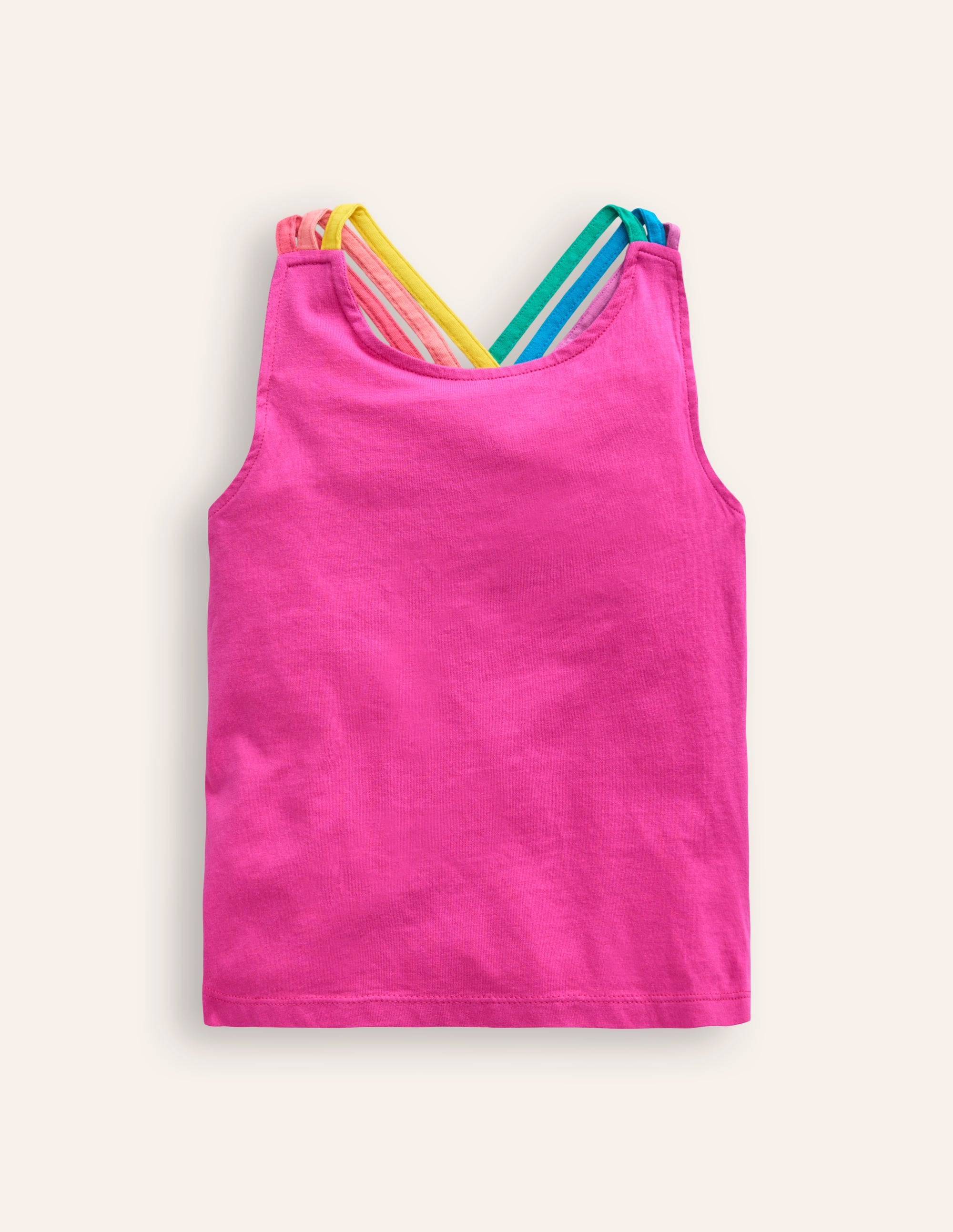 Rainbow Cross-Back Vest-Cosmos Pink - Image 1