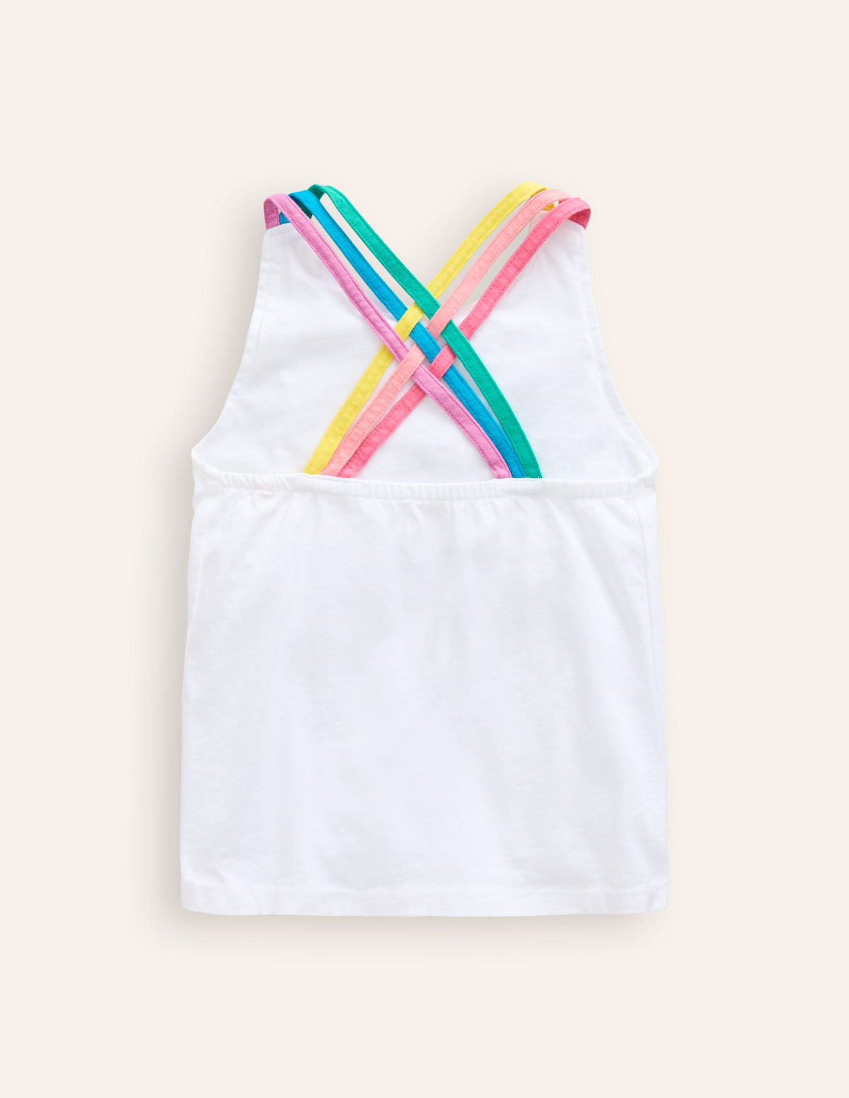 Rainbow Cross-Back Vest-White - Image 2