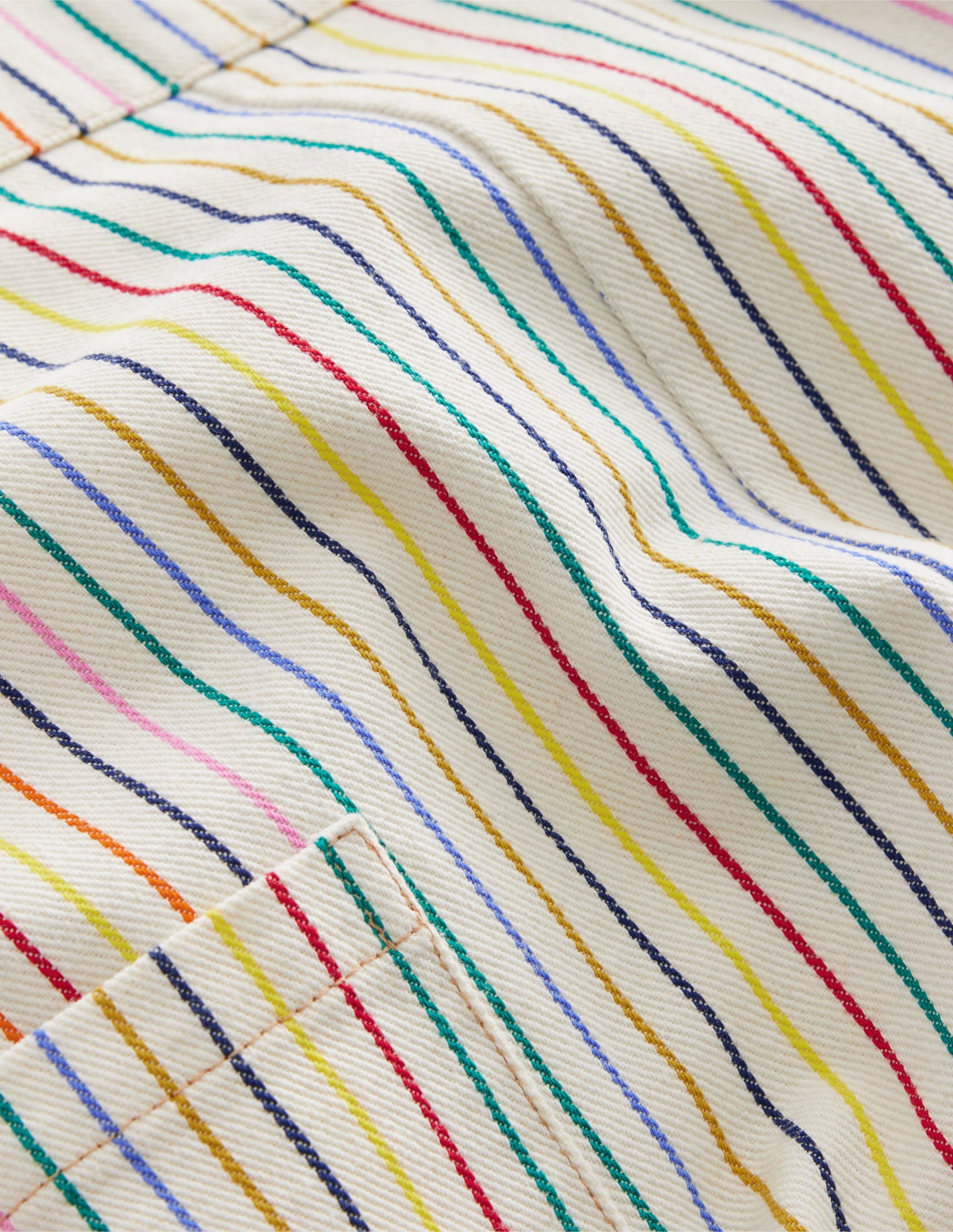 Relaxed Dungarees-Ivory Multi Stripe-3