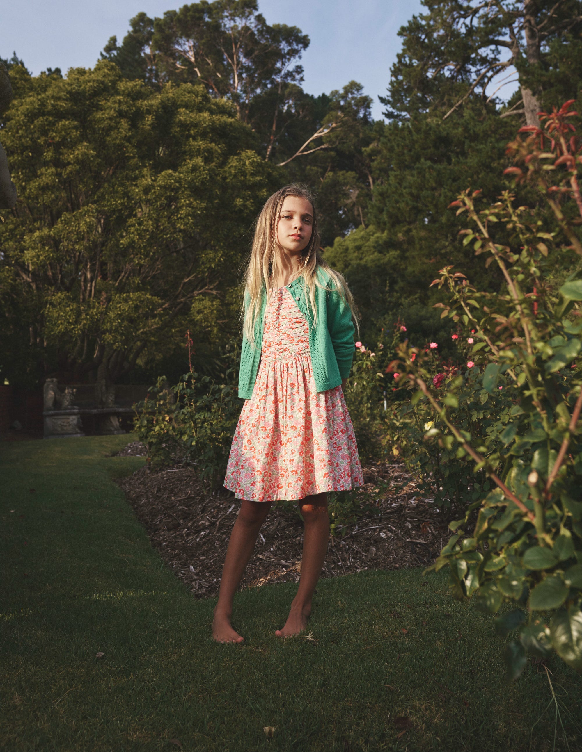 Pointelle Cotton Cardigan-Aloe Green - Image 4