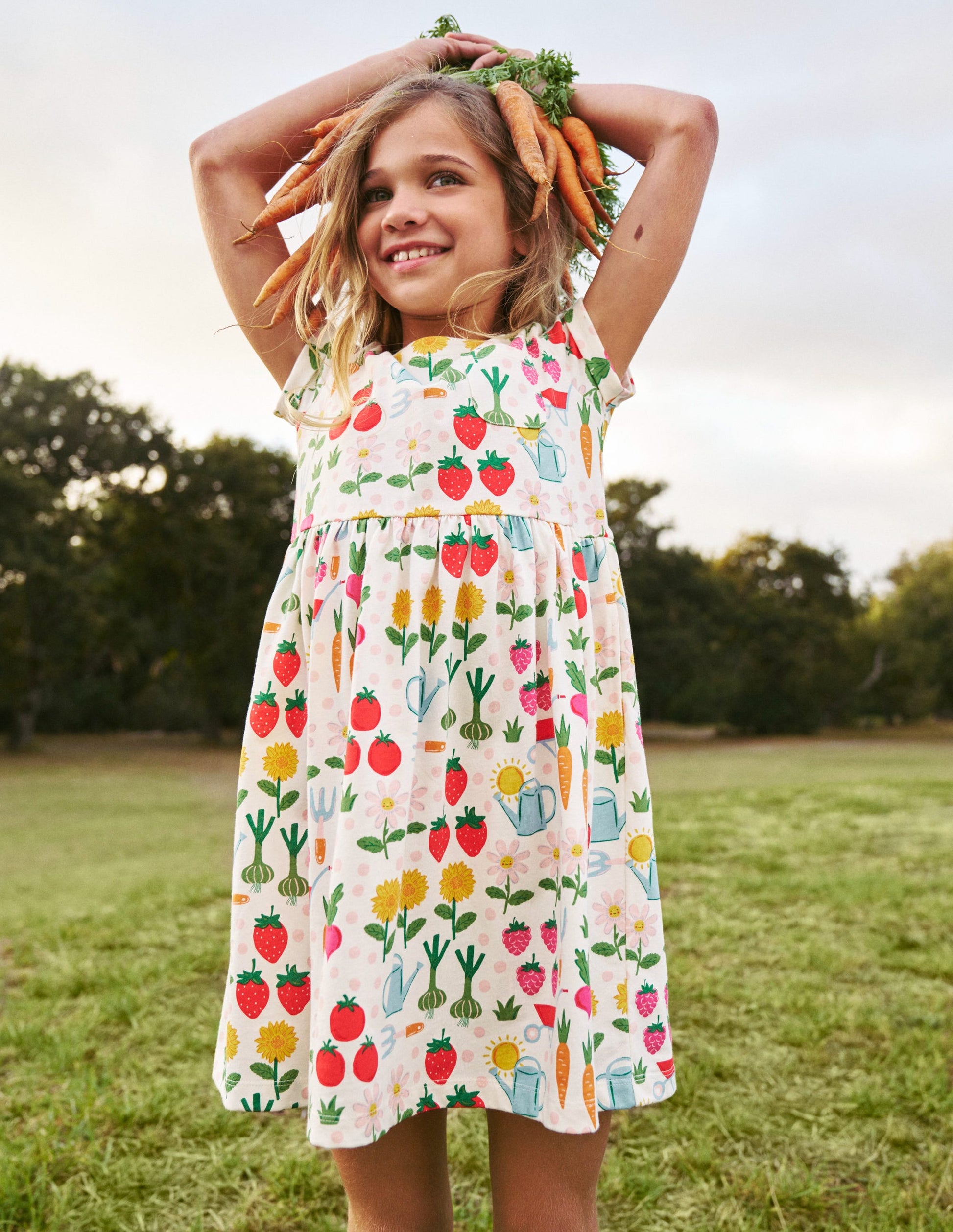 Short-sleeved Fun Jersey Dress-Multi Grow Your Own-4