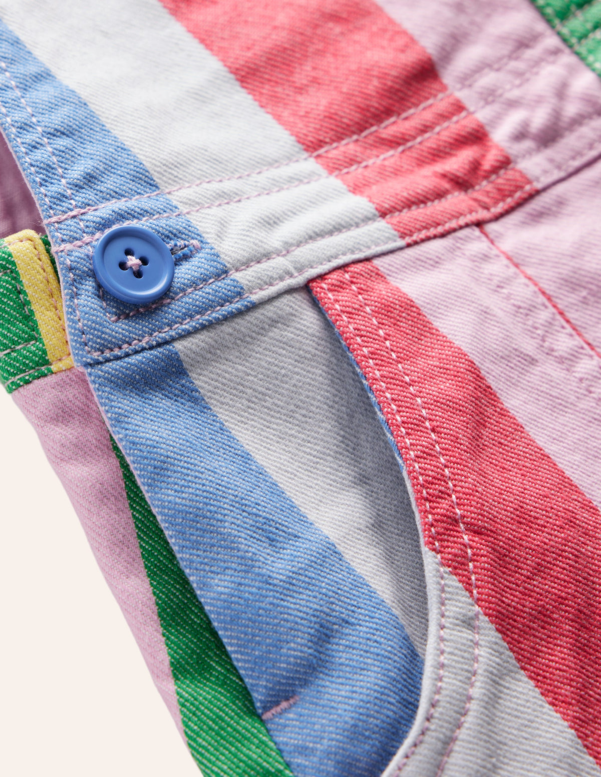 Dungaree Dress-Multi Rainbow Stripe - Image 3