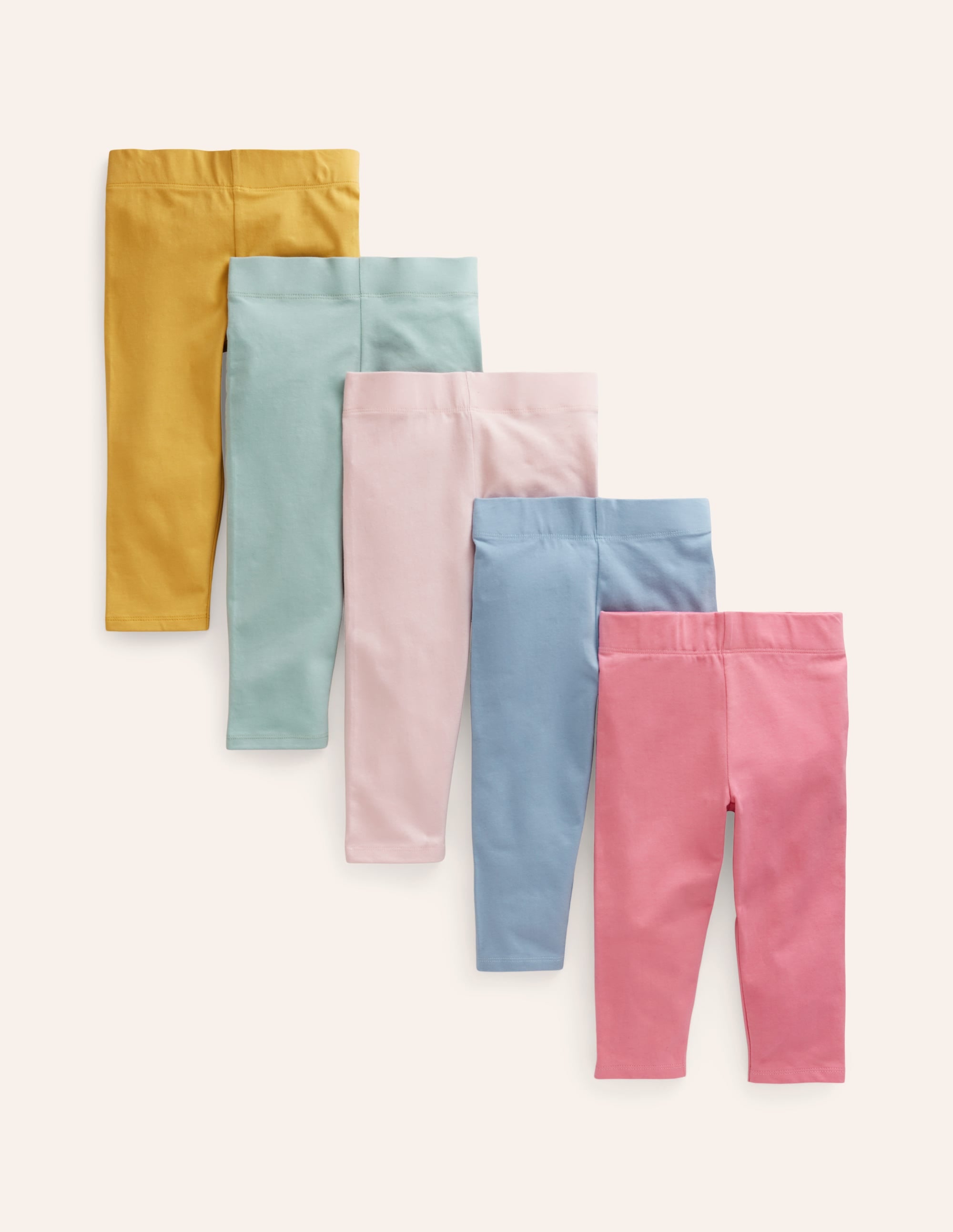5-Pack Cropped Leggings-Multi Pastel Rainbow - Image 1