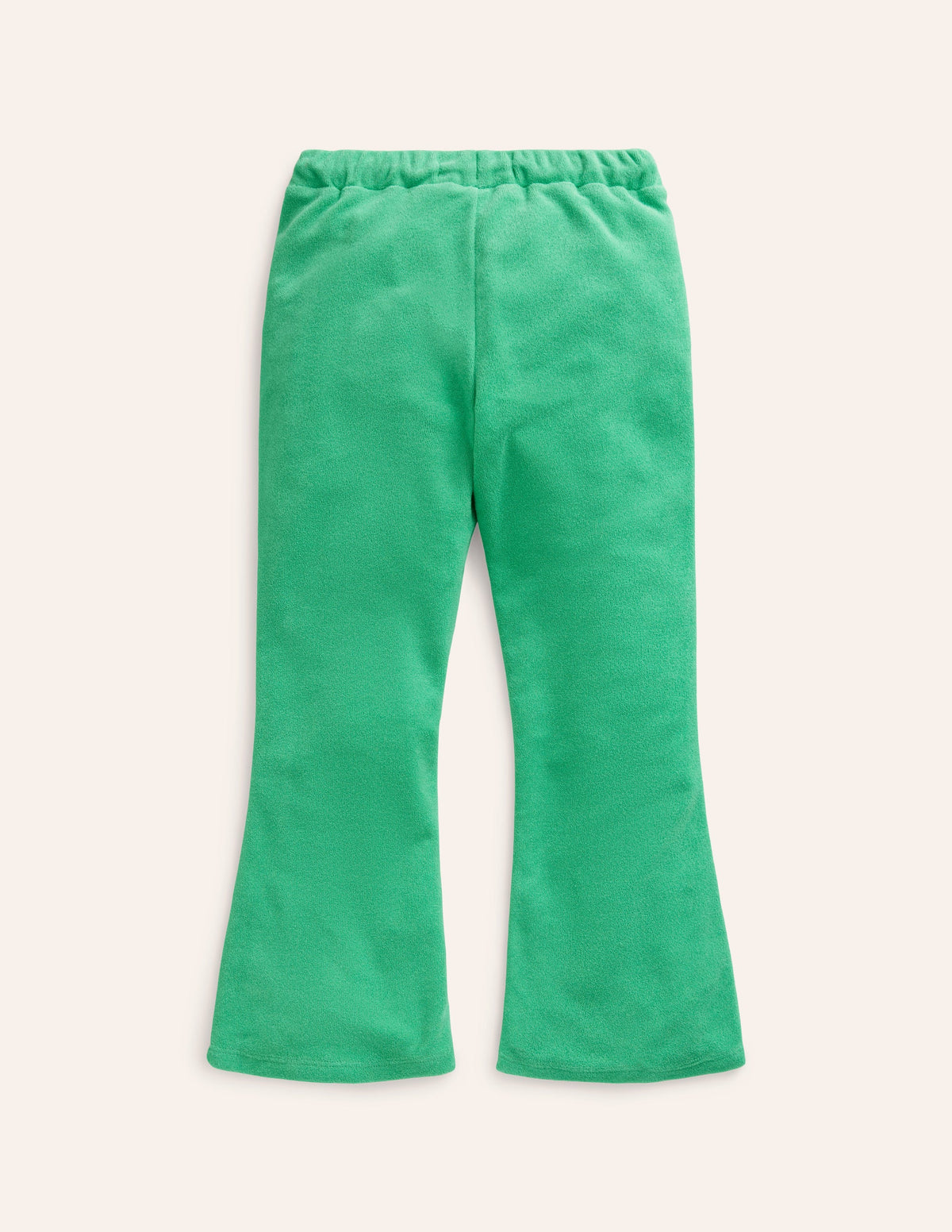 Towelling Flare Trousers-Pea green - Image 5