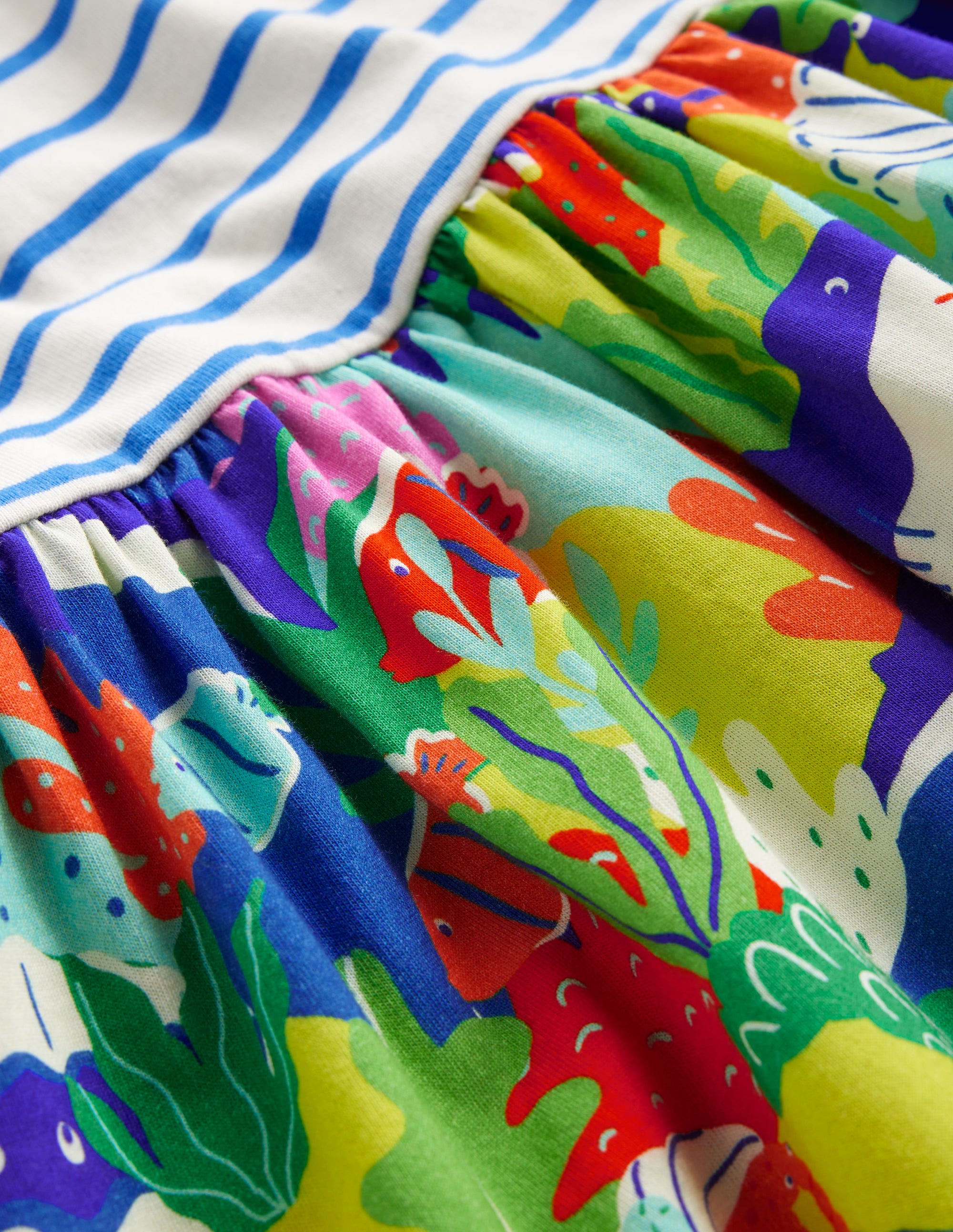 Hotchpotch Jersey dress-Sapphire Blue Underwater - Image 3