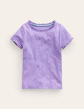 Ribbed Short Sleeve T-Shirt-Parma Violet