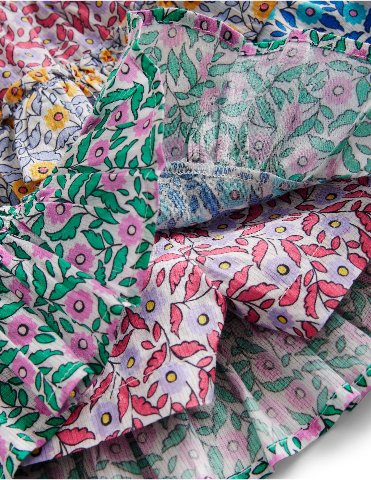 Tiered Printed Skort-Hotchpotch Floral - Image 3