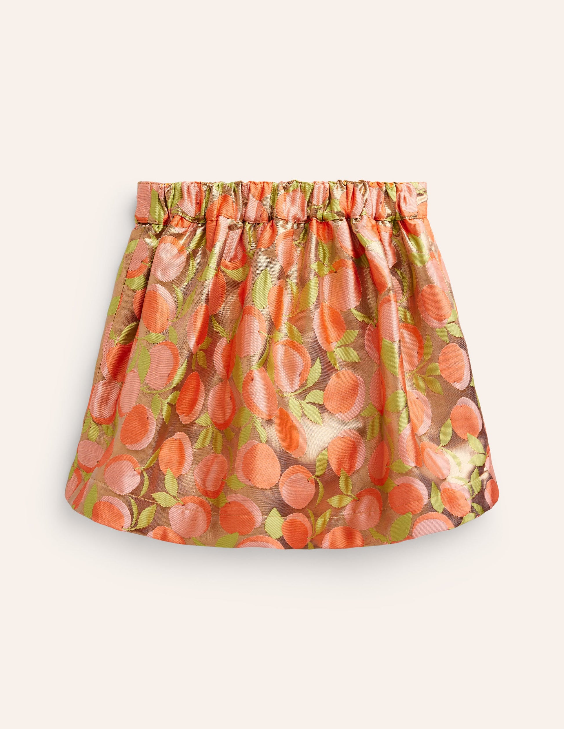 Metallic Jacquard Skirt-Gold Peach Jaquard-2