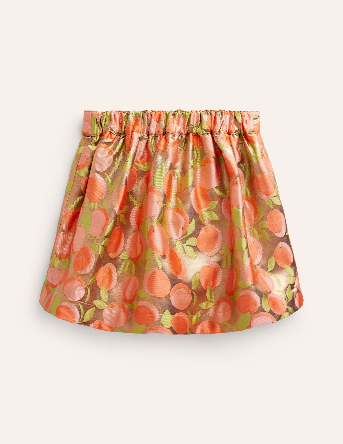 Metallic Jacquard Skirt-Gold Peach Jaquard - Image 2
