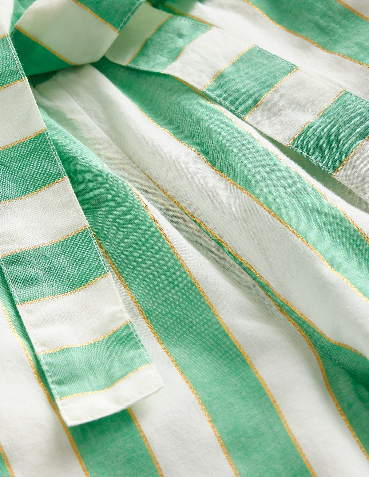 Wide Leg Trousers-Green Lurex Stripe - Image 3