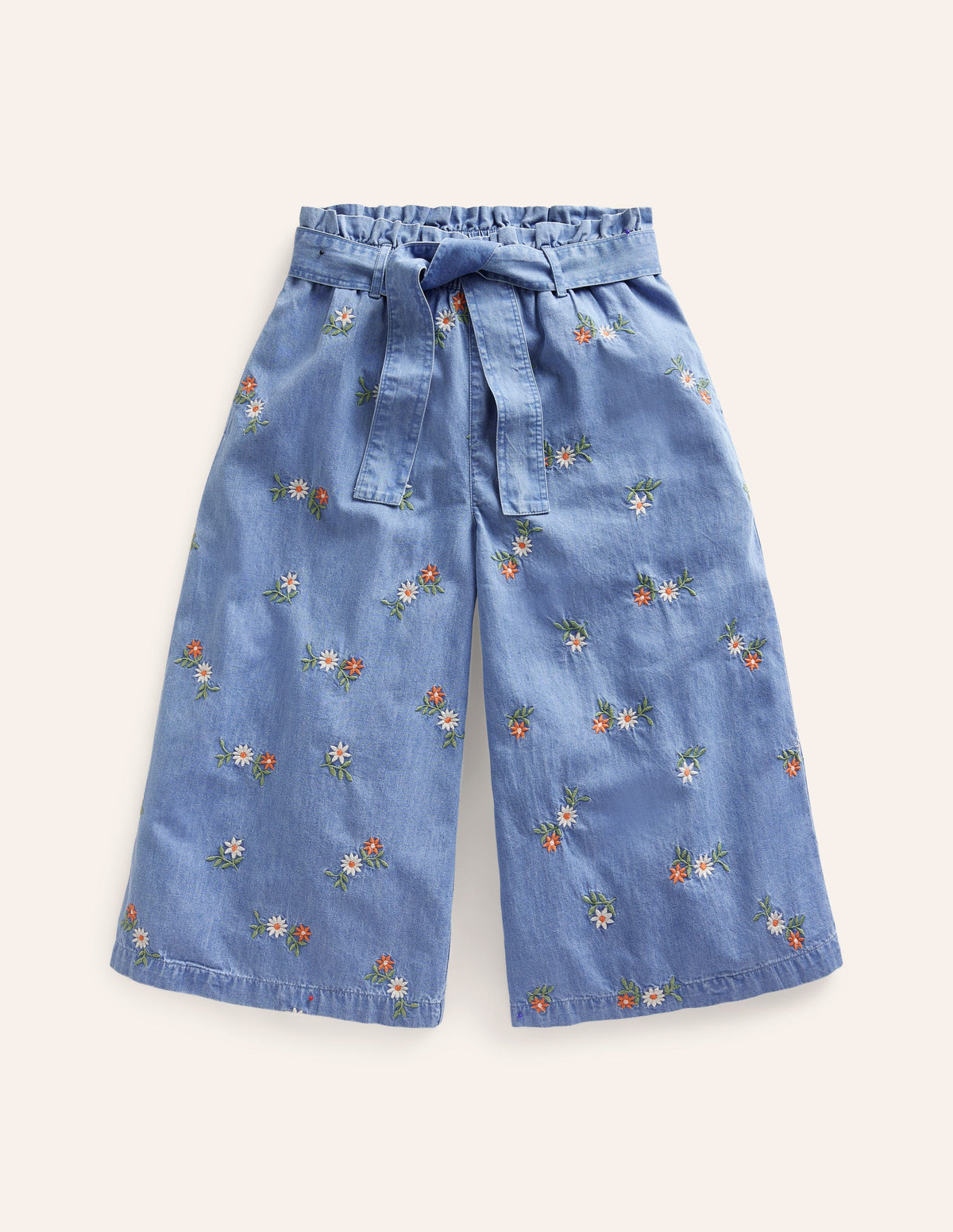 Wide Leg Trousers-Mid Vintage Embroidered - Image 1