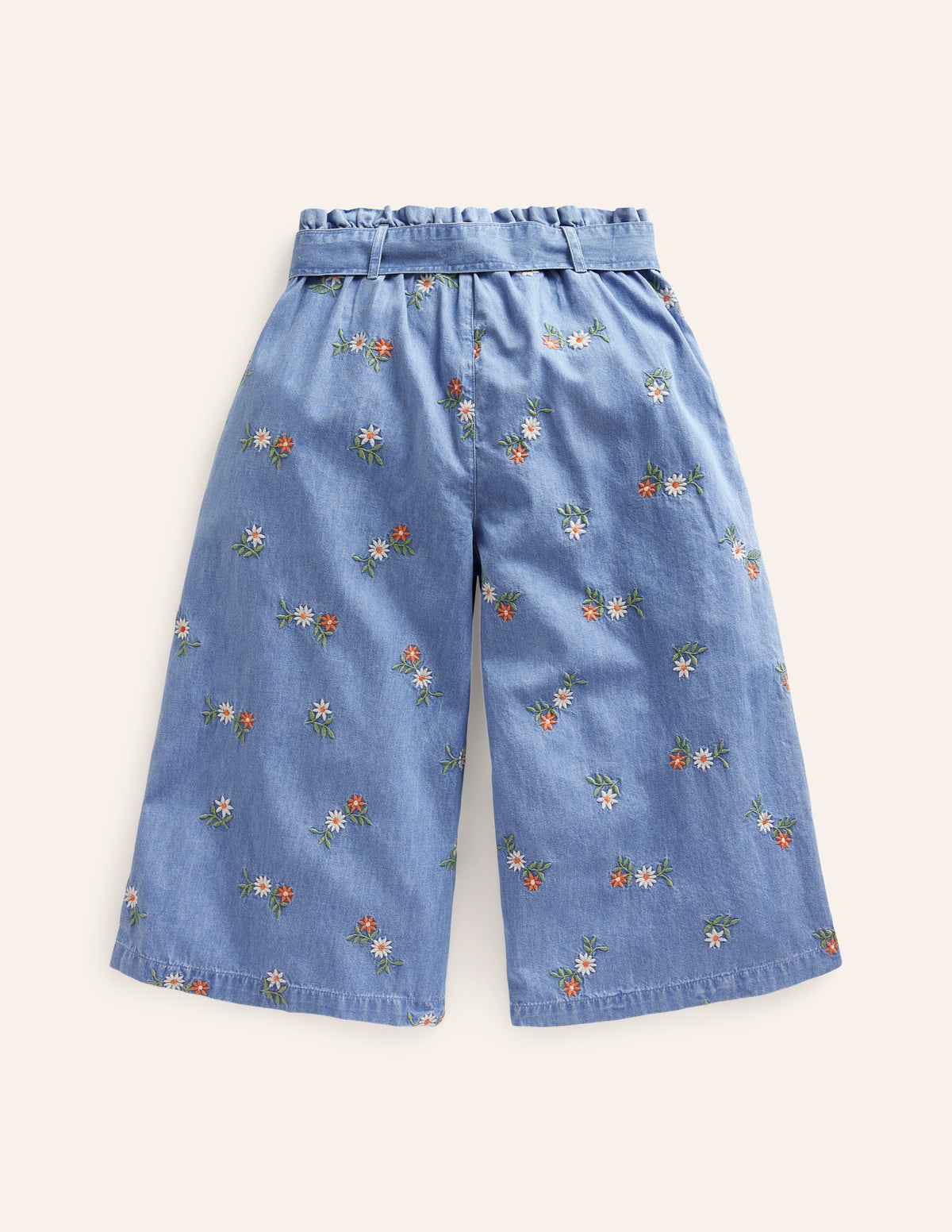 Wide Leg Trousers-Mid Vintage Embroidered - Image 2