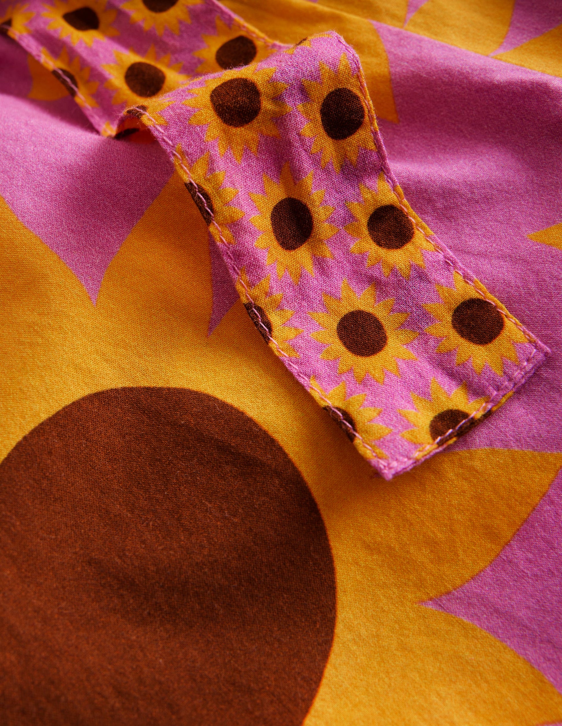 Wide Leg Trousers-Pink Sunflower Geo-3