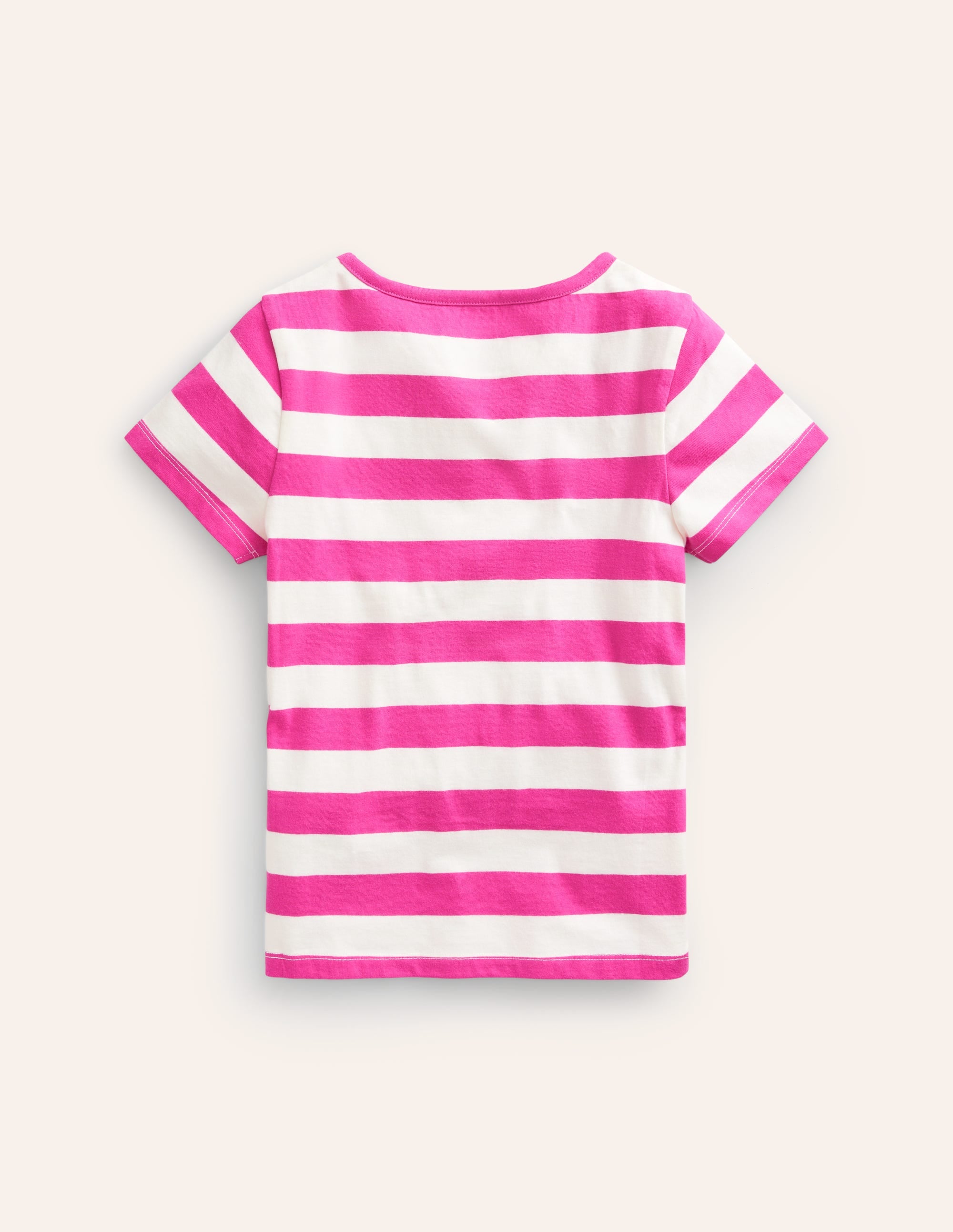 Short Sleeve Appliqué T-shirt-Spruce Green/Ivory Strawberry - Image 3
