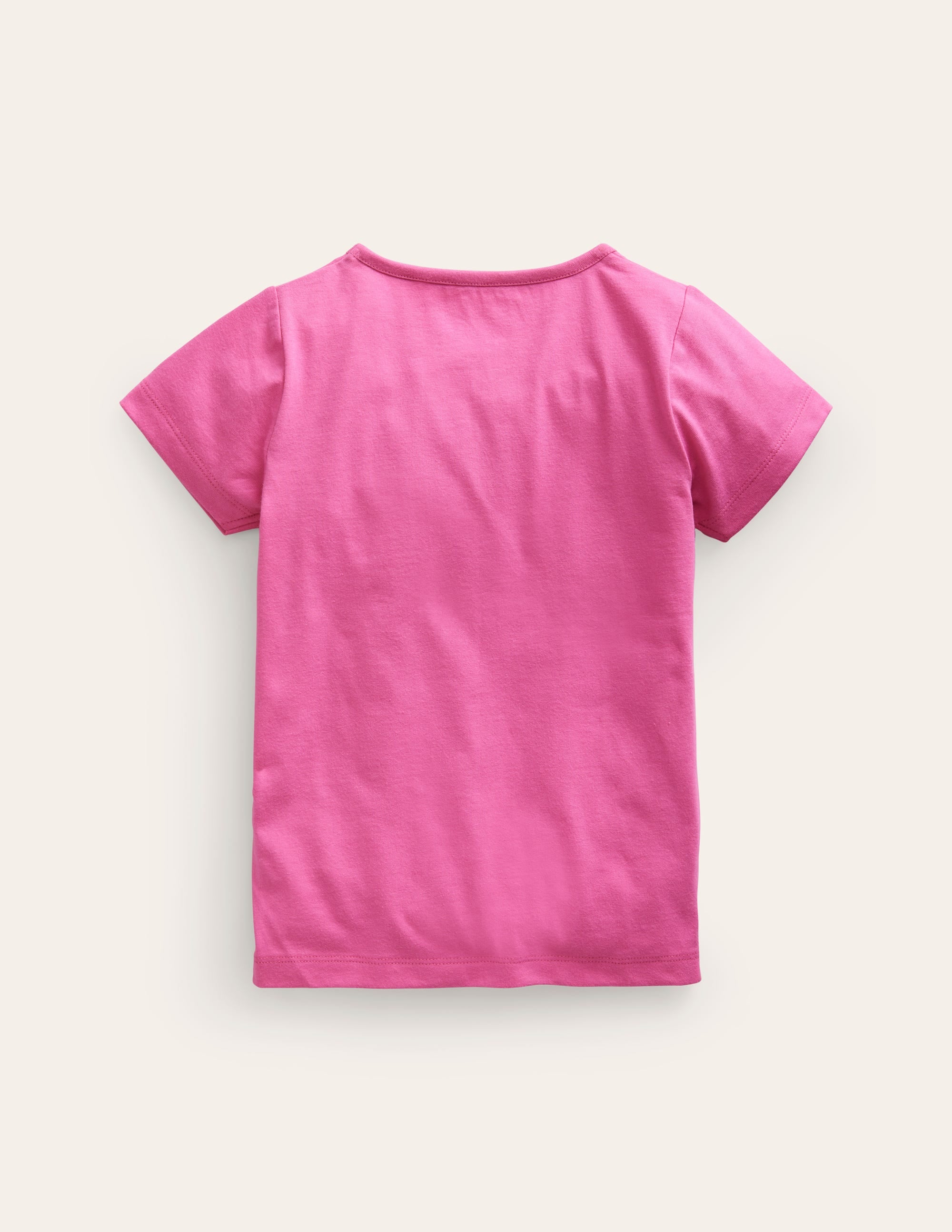 Short Sleeve Appliqué T-shirt-Pink Baby Leopard - Image 2