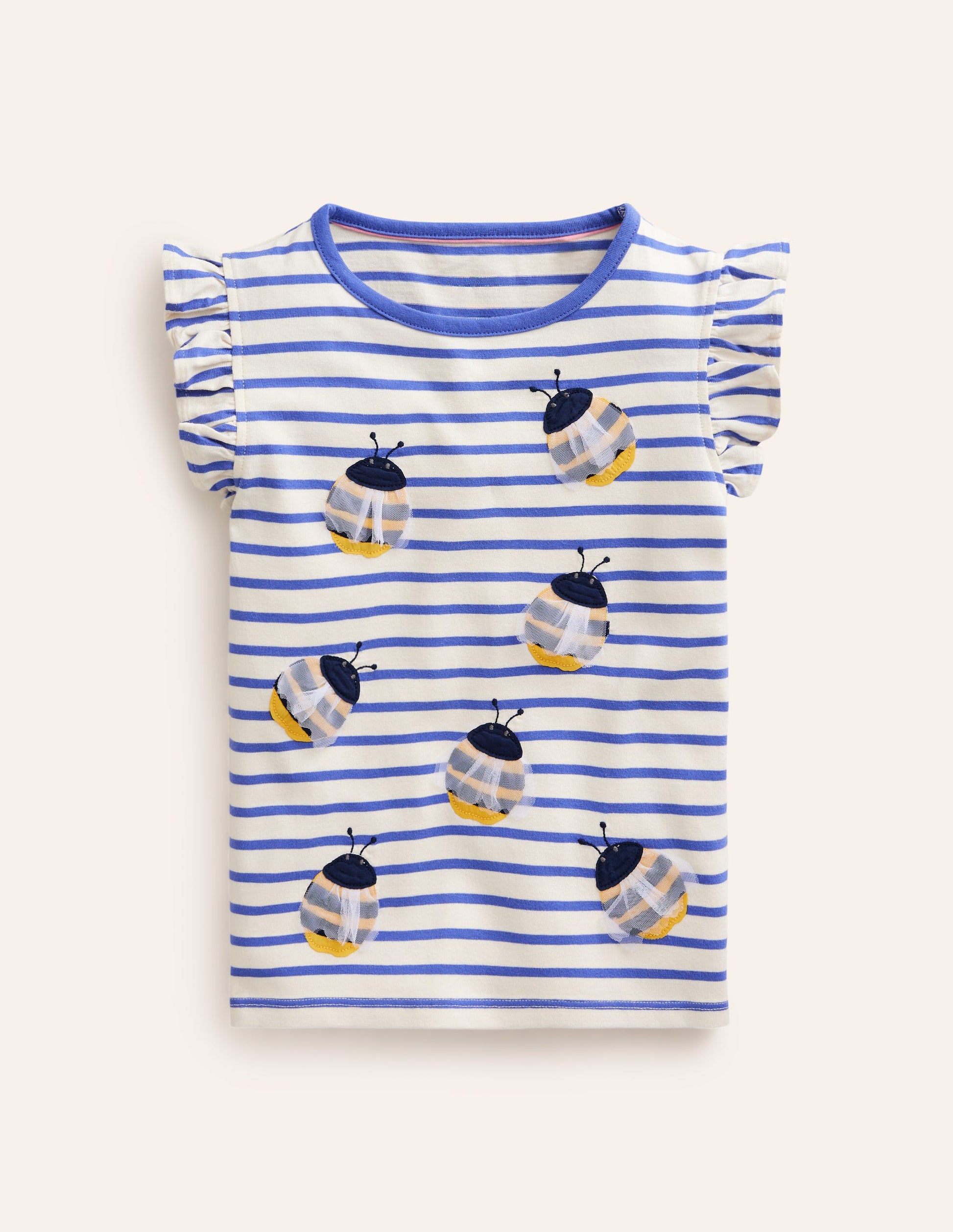 Flutter Short Sleeve T-Shirt-Wisteria Blue/Vanilla Pod-1