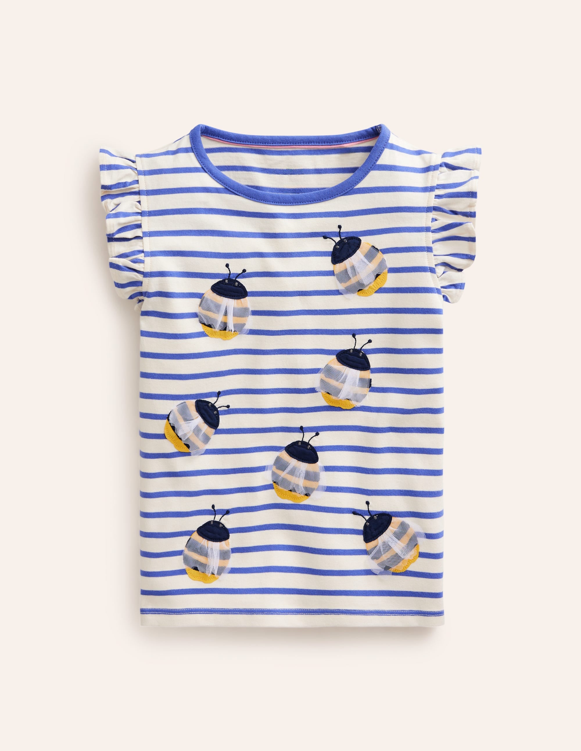 Flutter Short Sleeve T-Shirt-Wisteria Blue/Vanilla Pod - Image 1