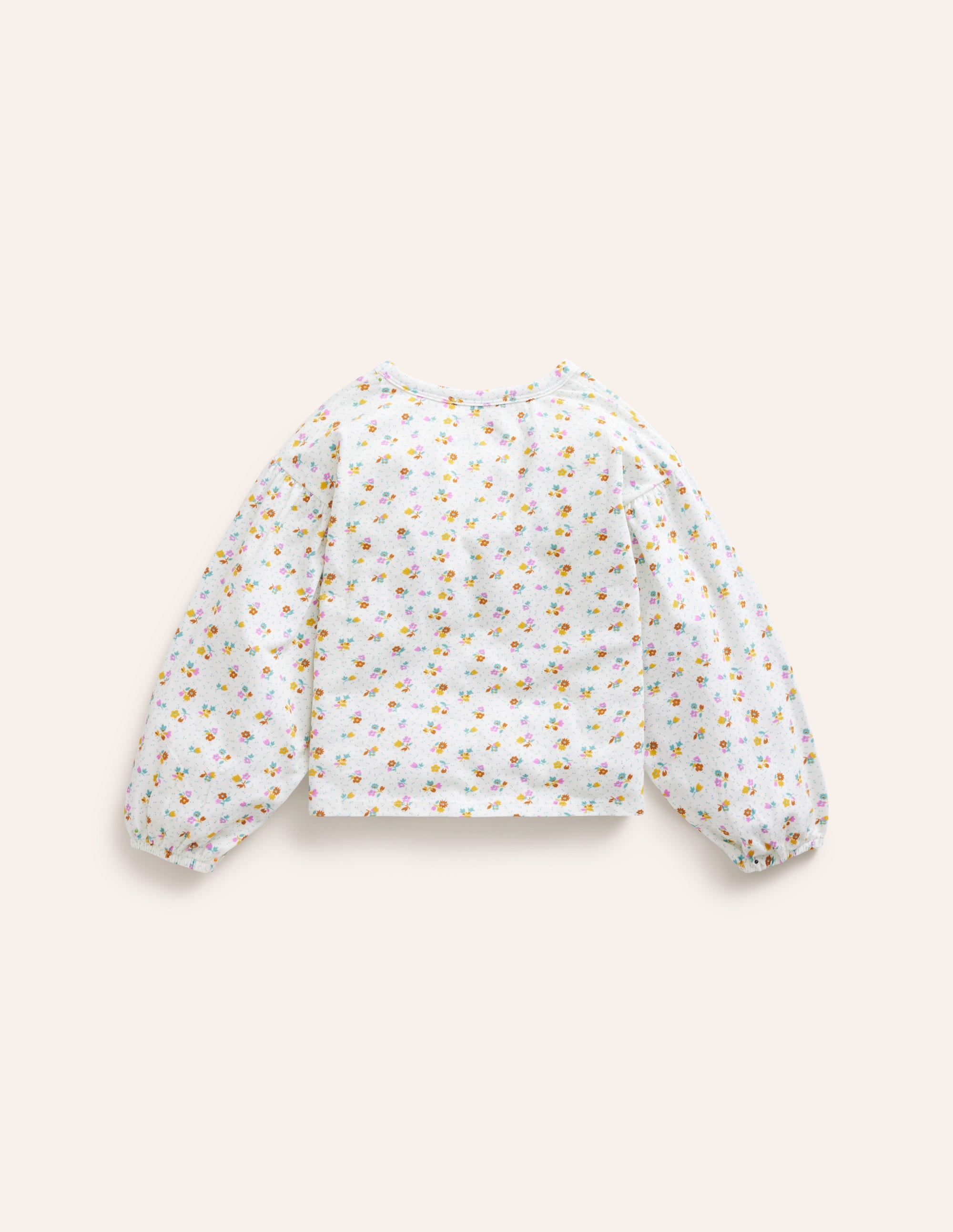 Blouson Sleeve Logo Top-Vanilla Pod Lemons - Image 2