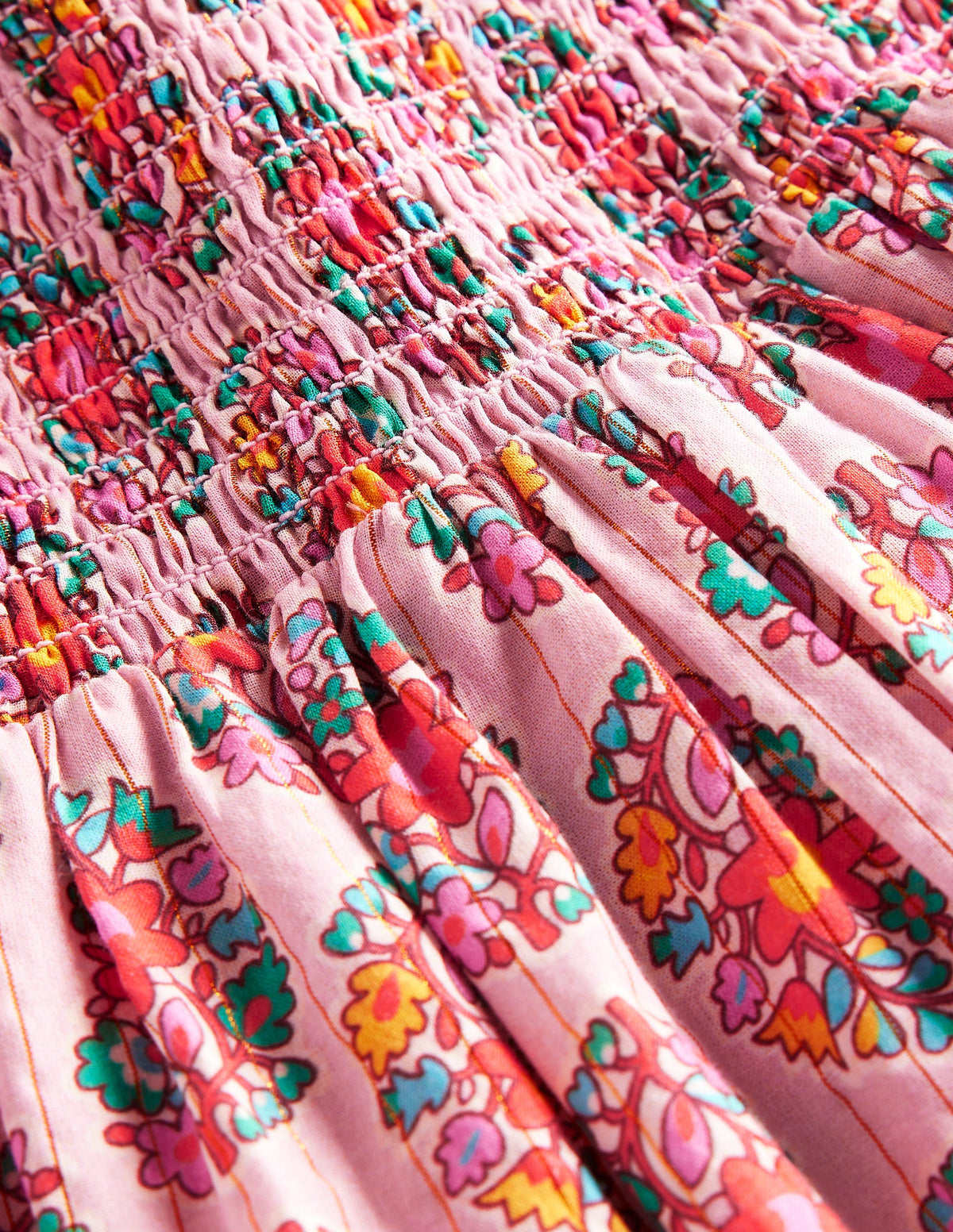 Frill Strap Maxi Sundress-Sugared Almond Pink Paisley-5