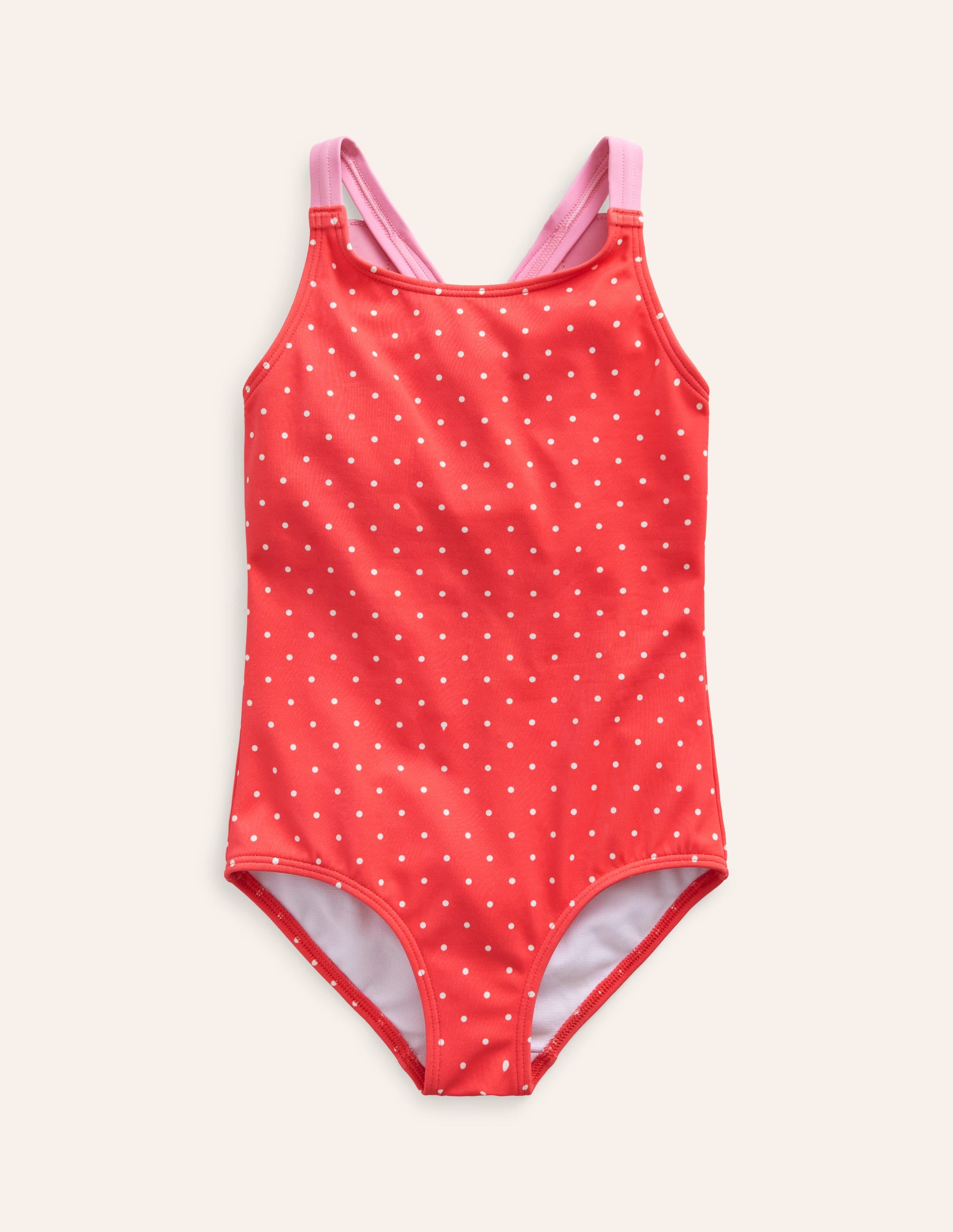 Logo Back Swimsuit-Coral Spot Butterfly - Image 1