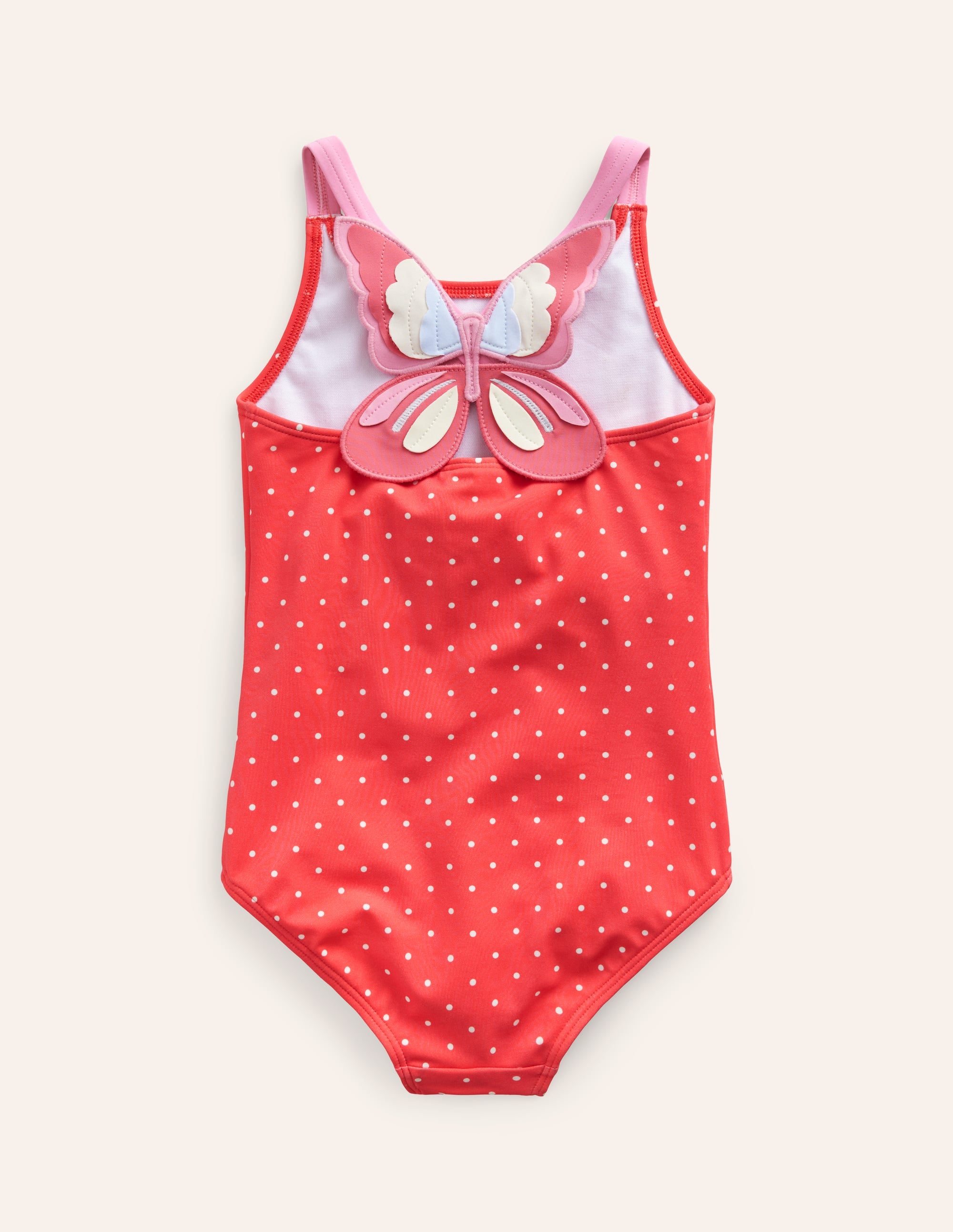 Logo Back Swimsuit-Coral Spot Butterfly - Image 2