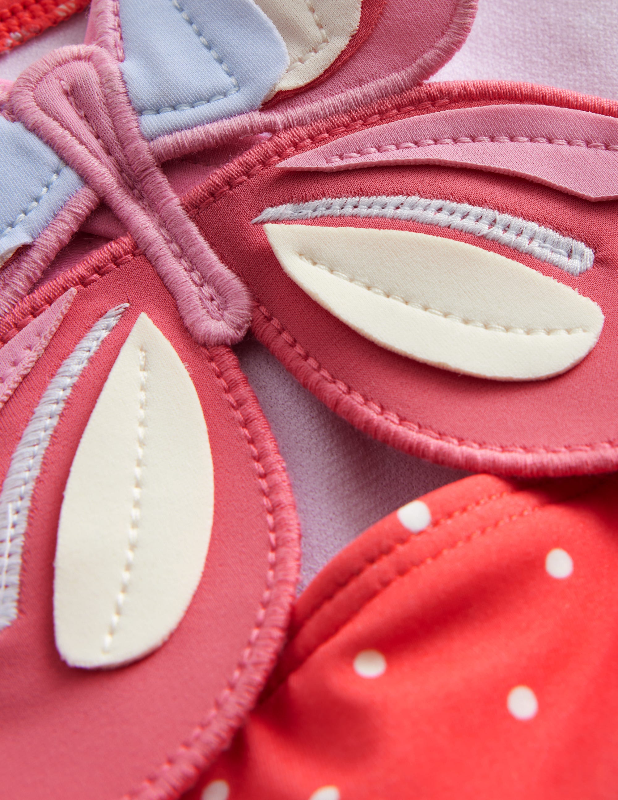 Logo Back Swimsuit-Coral Spot Butterfly - Image 3