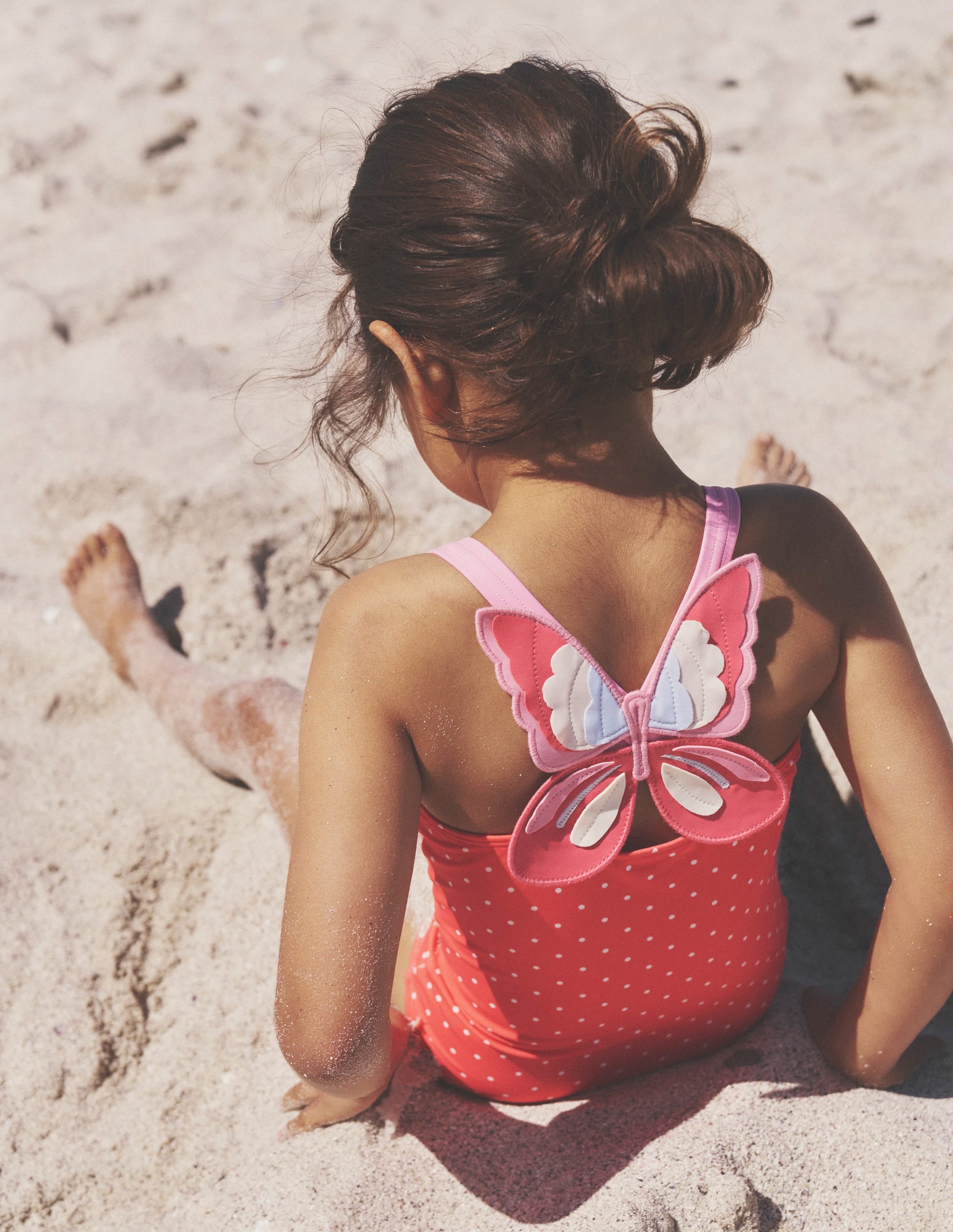 Logo Back Swimsuit-Coral Spot Butterfly - Image 4