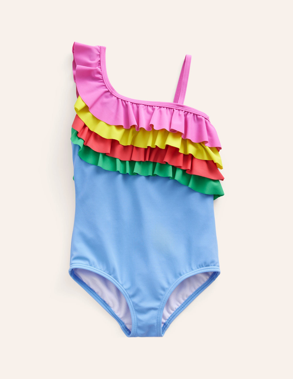 One Shoulder Multi Swimsuit-Surf Blue - Image 1