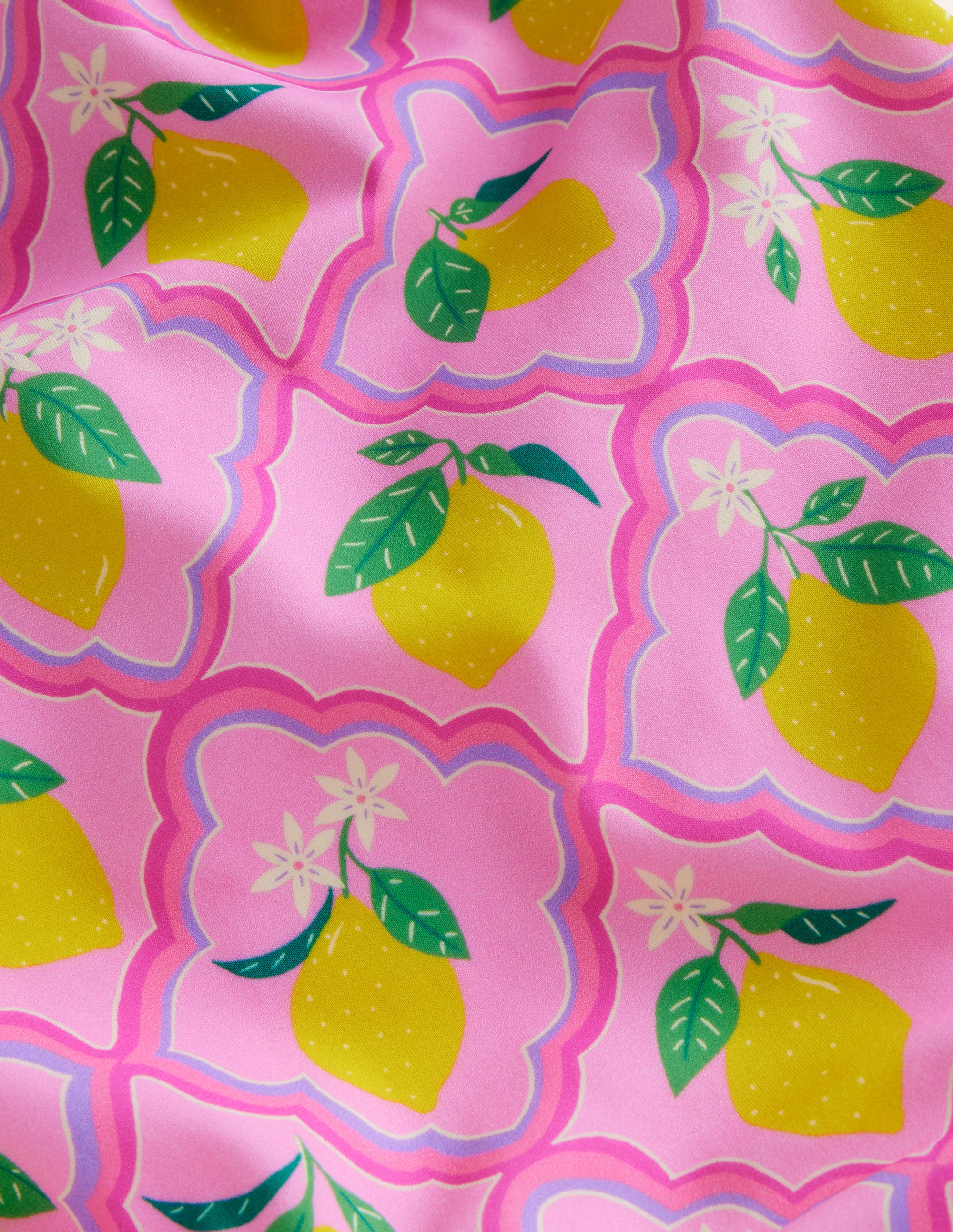 Frill Crossback Swimsuit-Pink Lemon Grove - Image 3